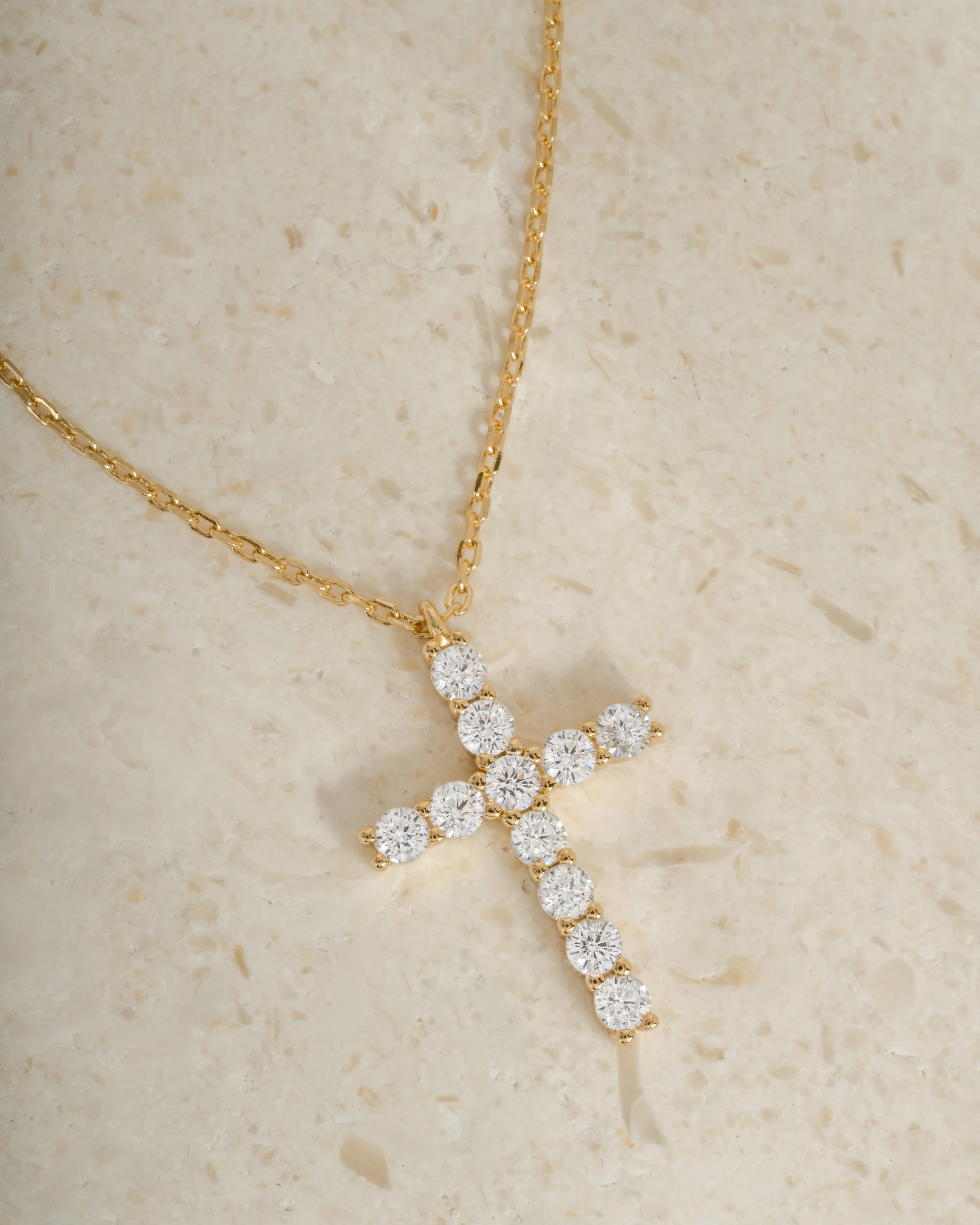 Large Studded Cross Necklace - Image 10