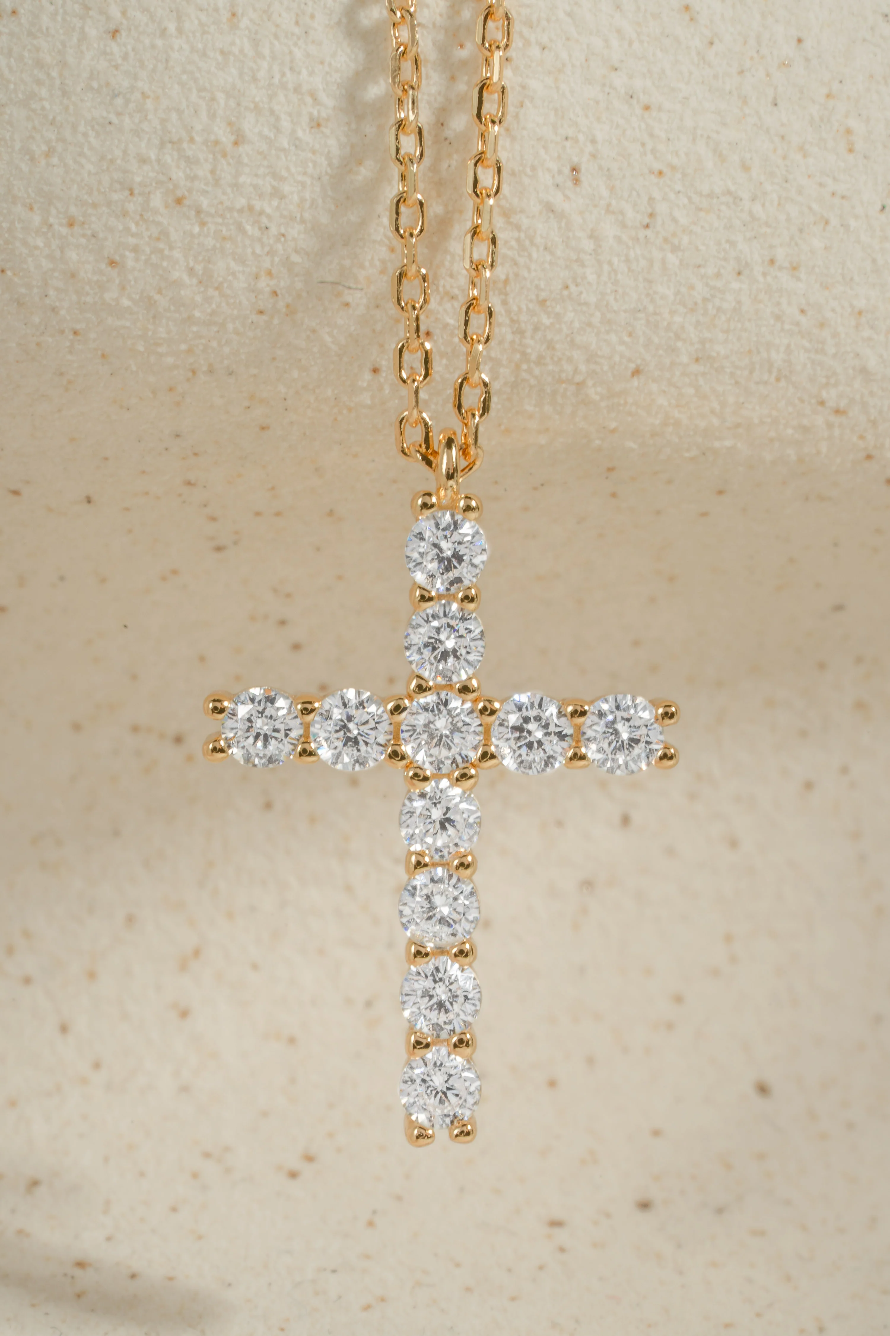 Large Studded Cross Necklace - Image 5