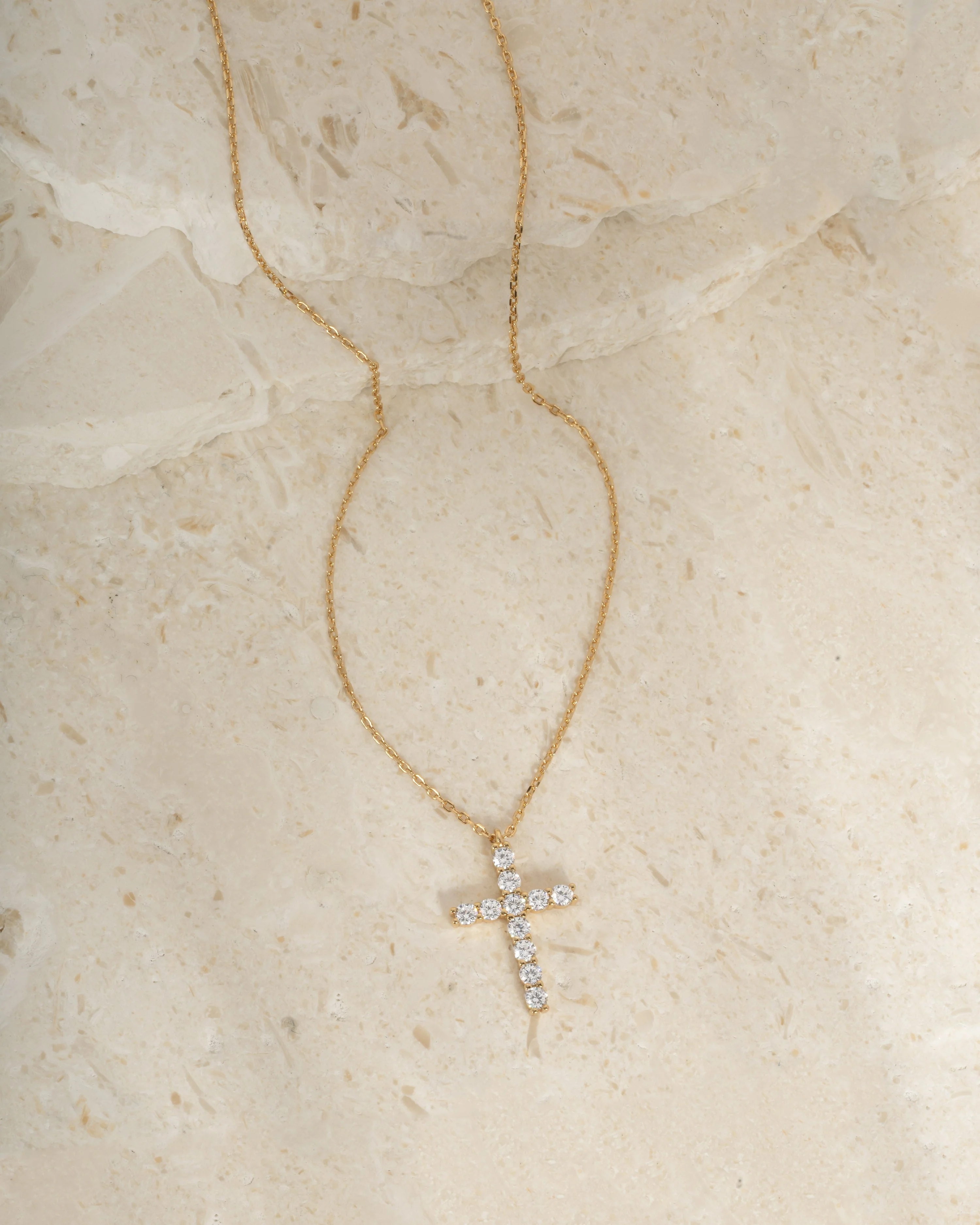 Large Studded Cross Necklace - Image 7