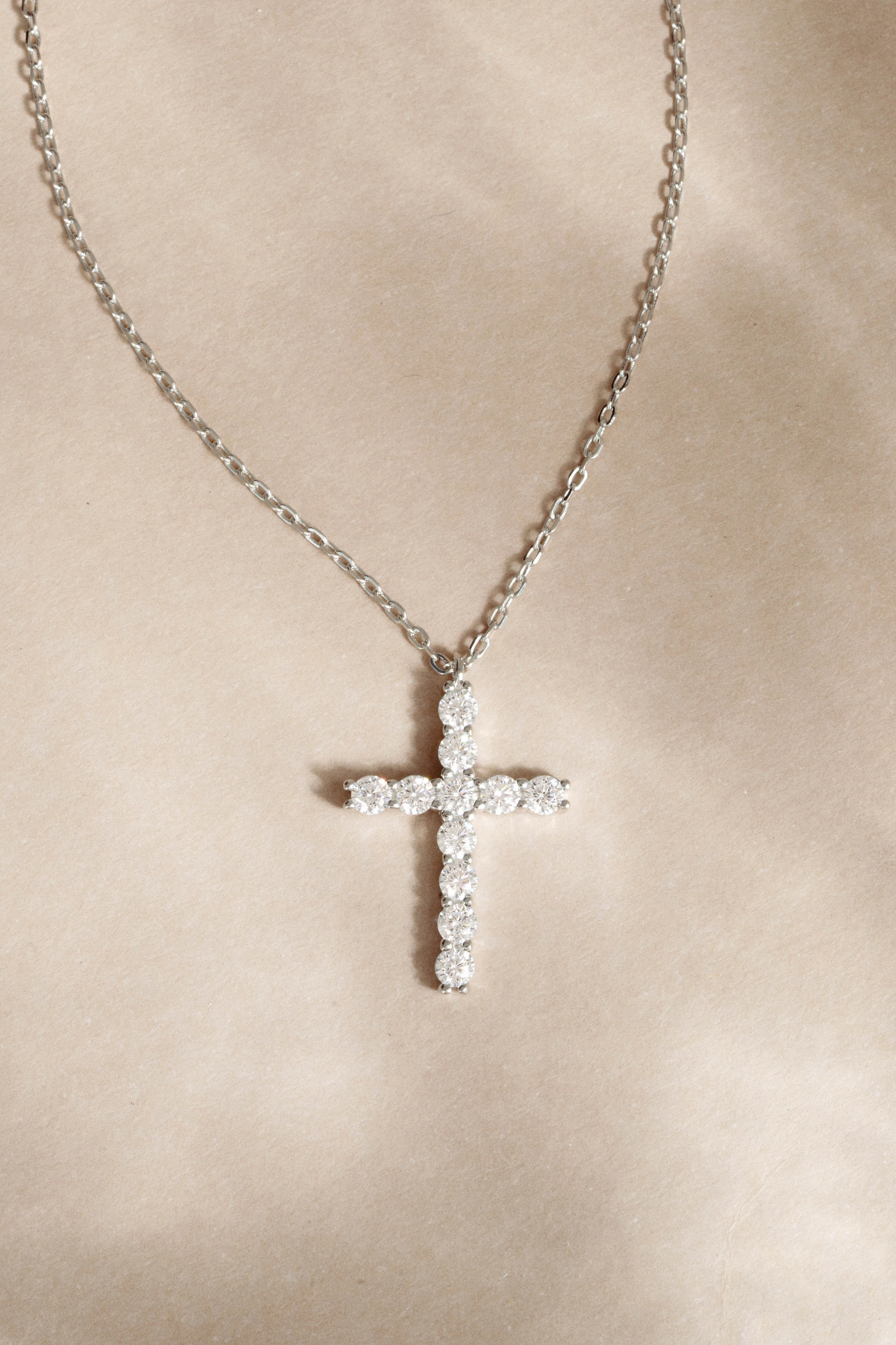 Large Studded Cross Necklace - Image 9