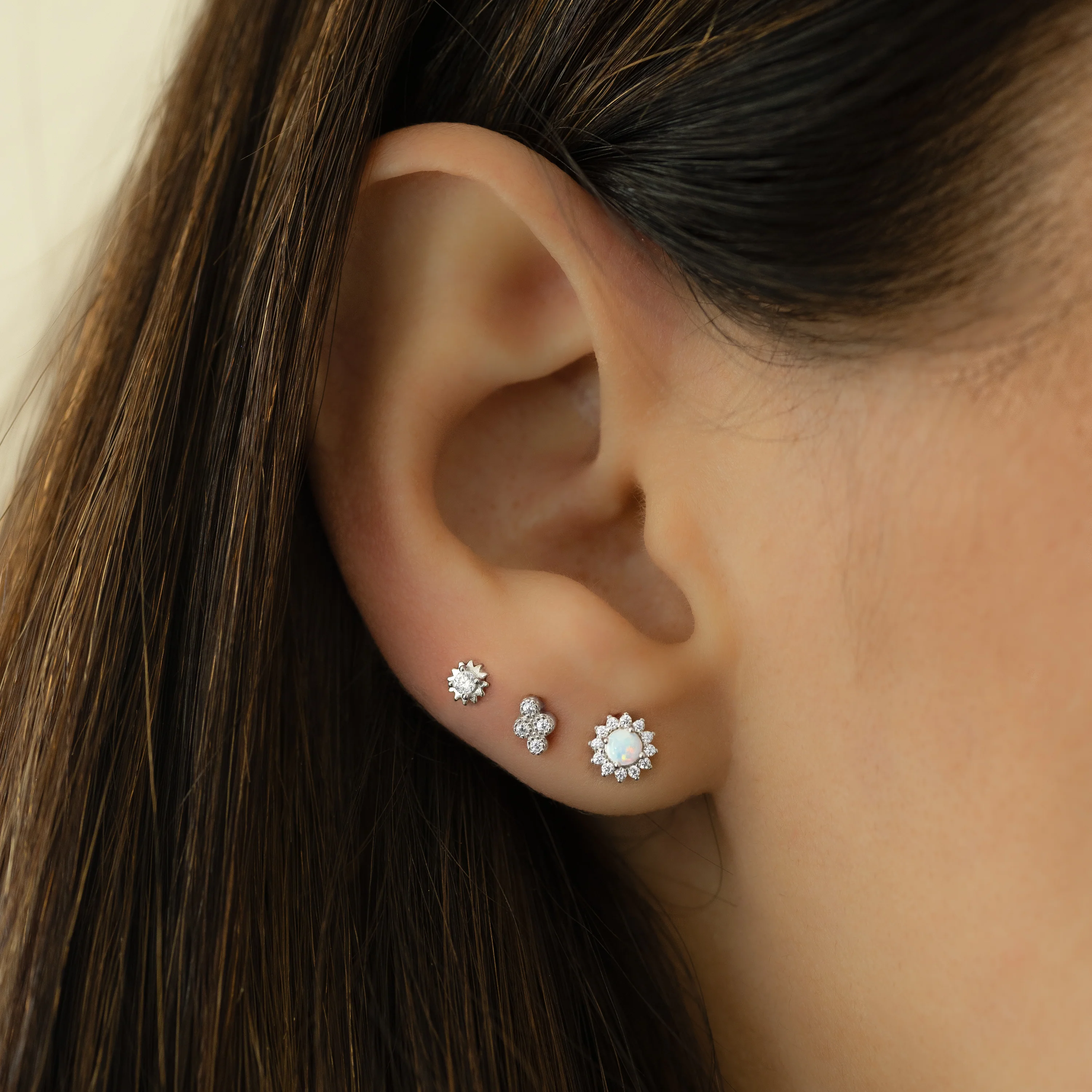 Lora Opal Stud Earrings - Image 4