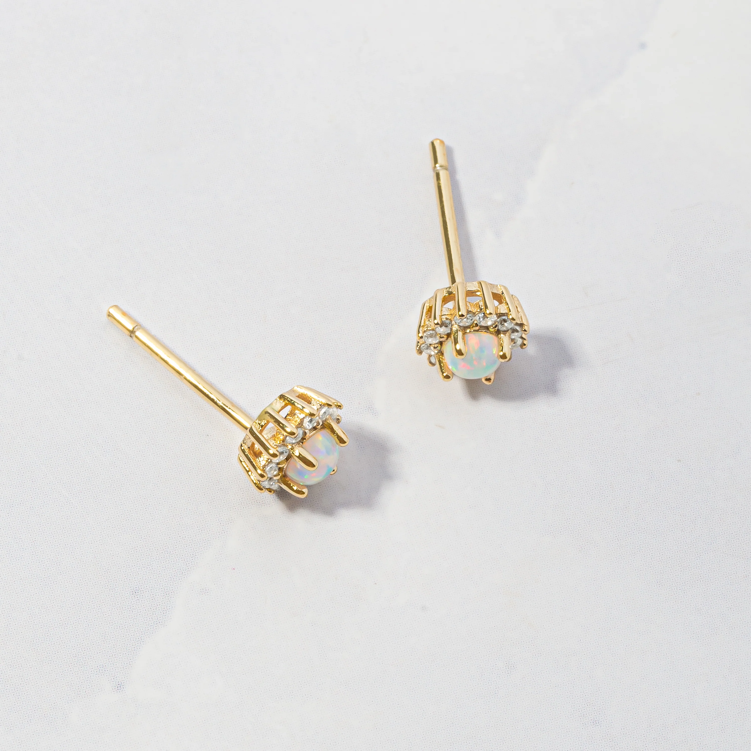 Lora Opal Stud Earrings - Image 5