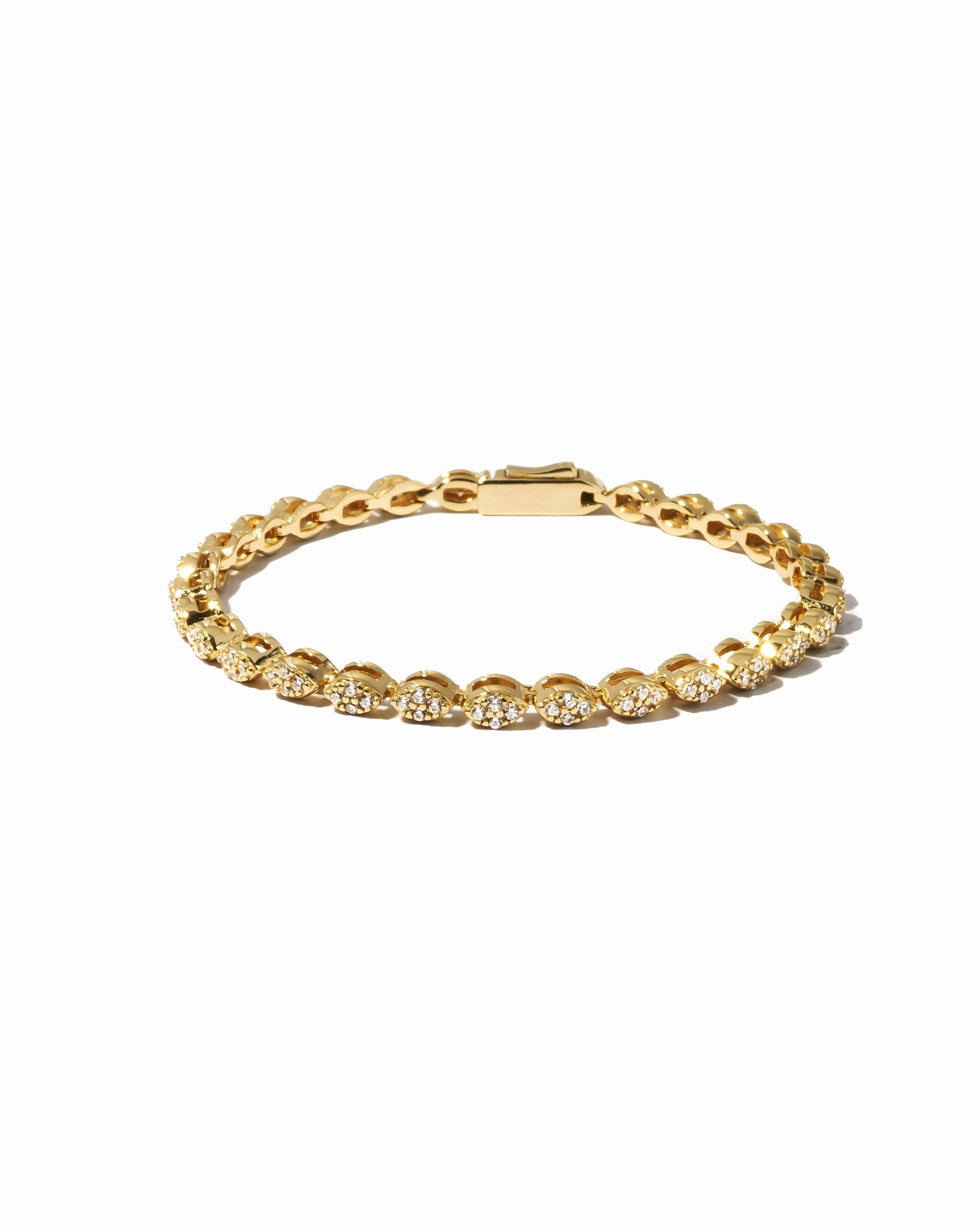 Marquise Shaped Diamond Tennis Bracelet