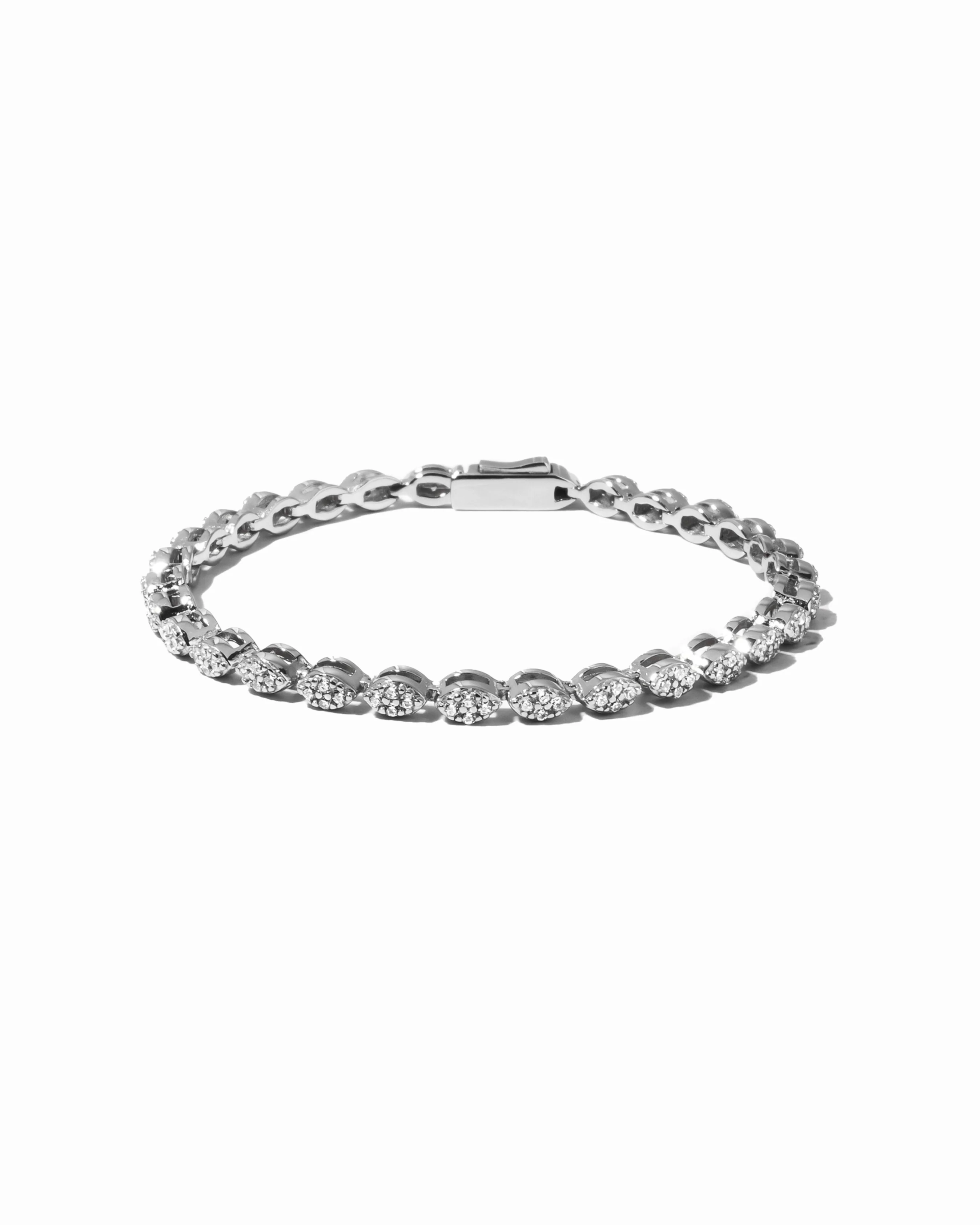 Marquise Shaped Diamond Tennis Bracelet - Image 3