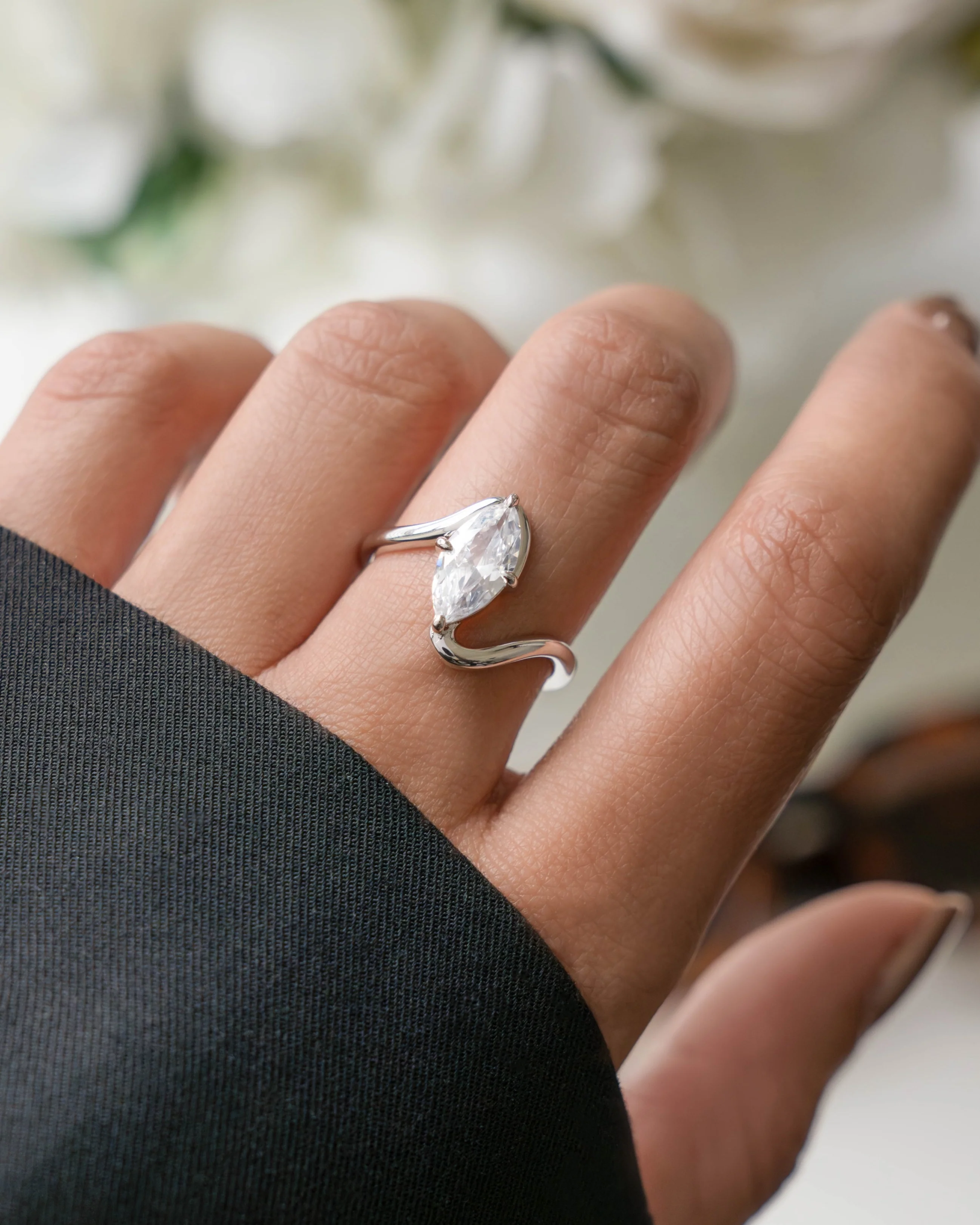 Marquise Swirl Ring - Image 4
