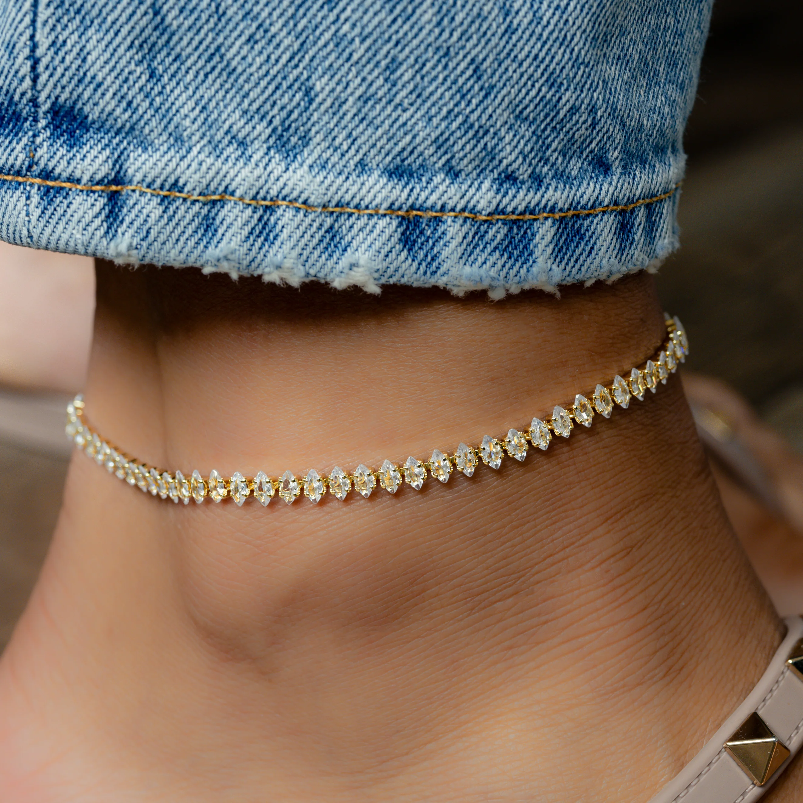 Marquise Tennis Anklet - Image 4