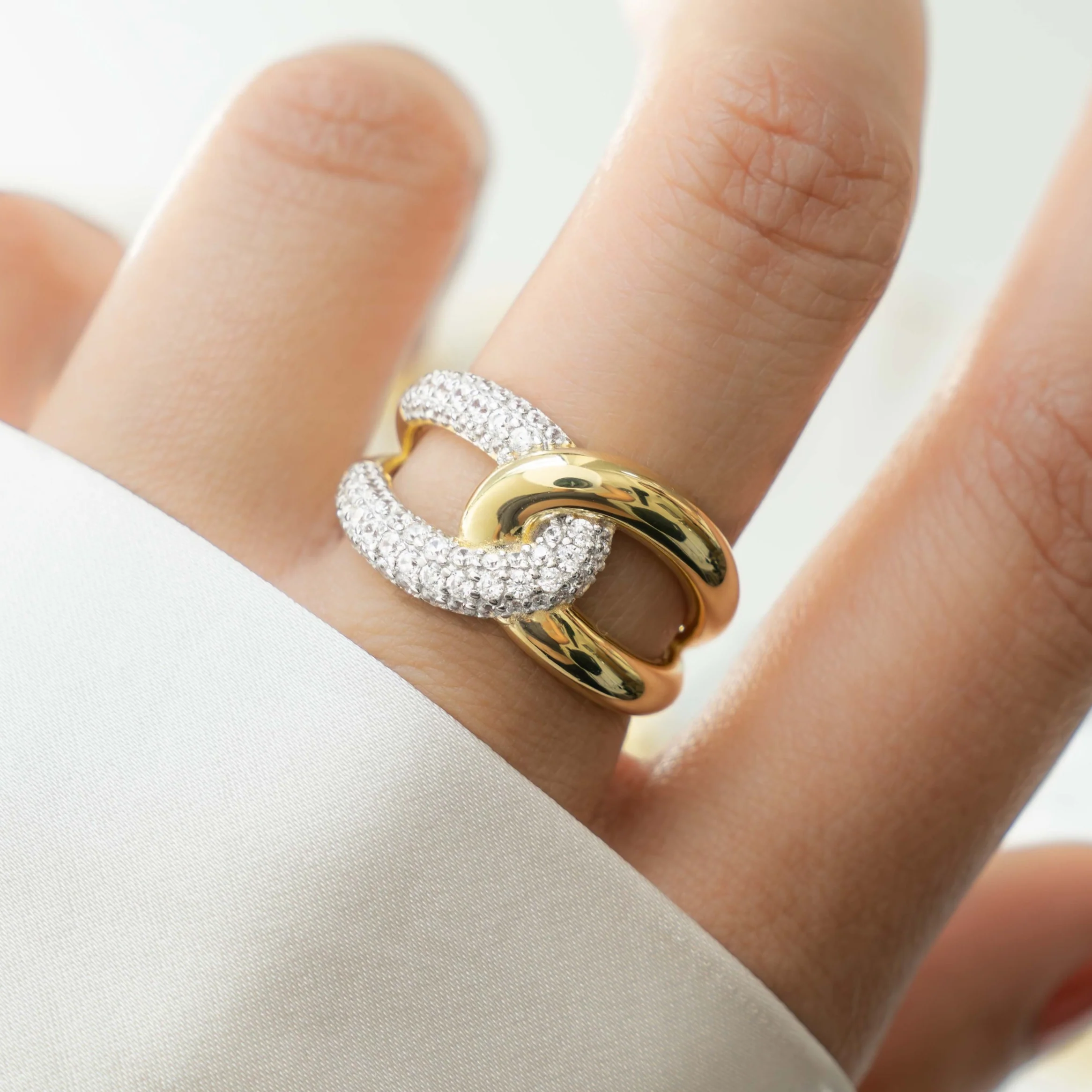 Mixed Metal Loop Ring - Image 2