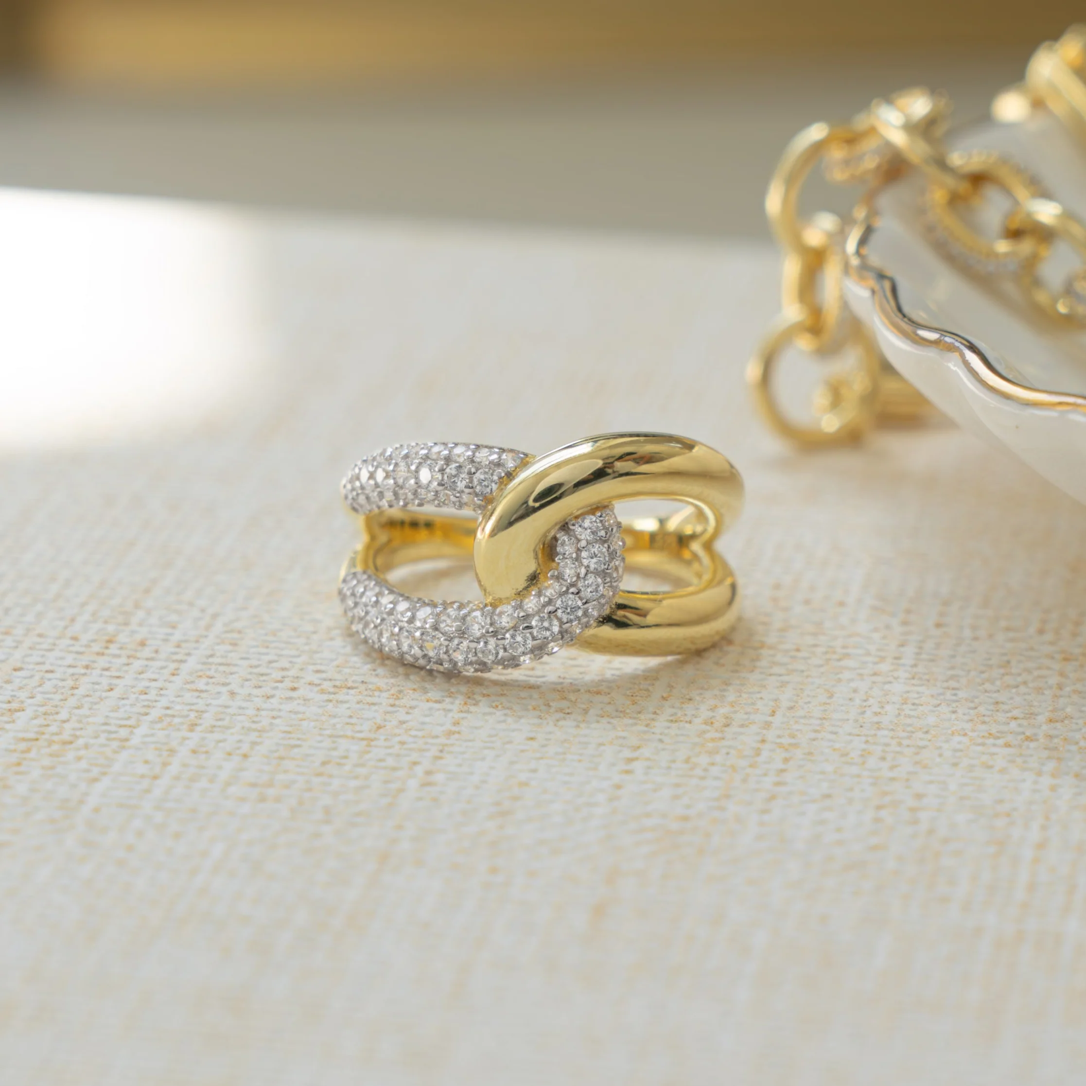 Mixed Metal Loop Ring - Image 6