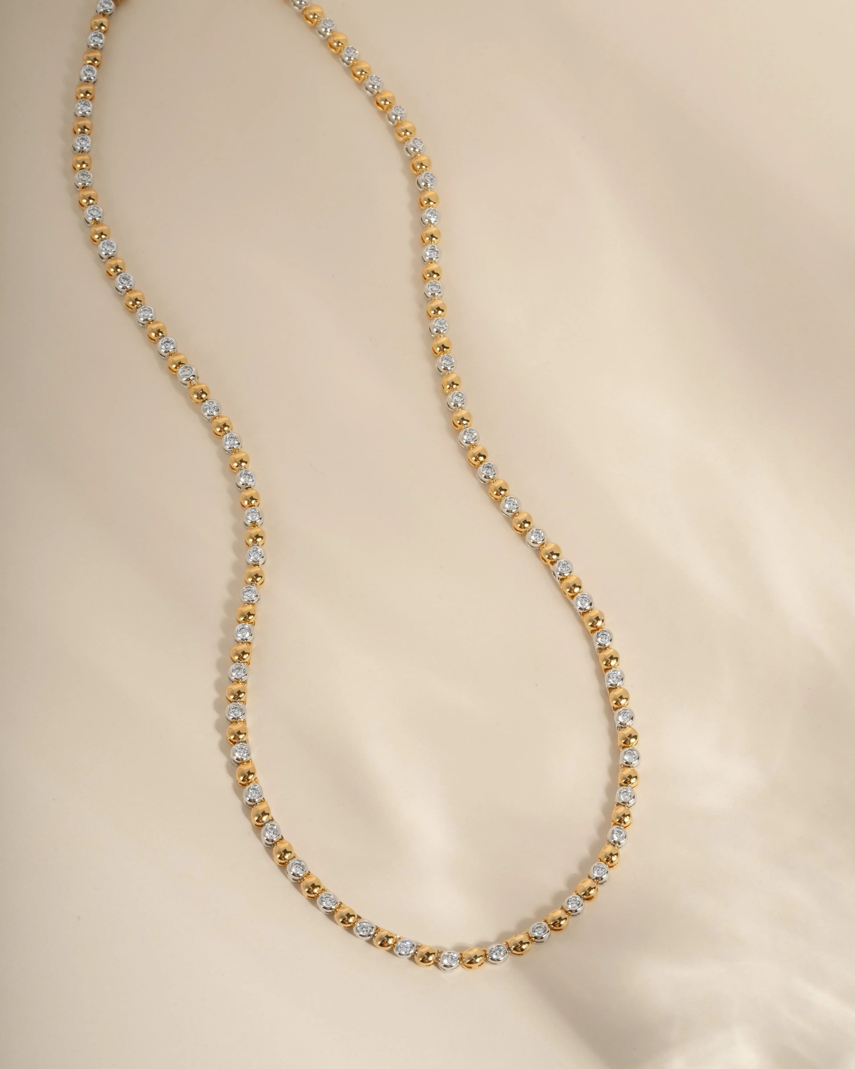 Mixed Metal Tennis Necklace - Image 3
