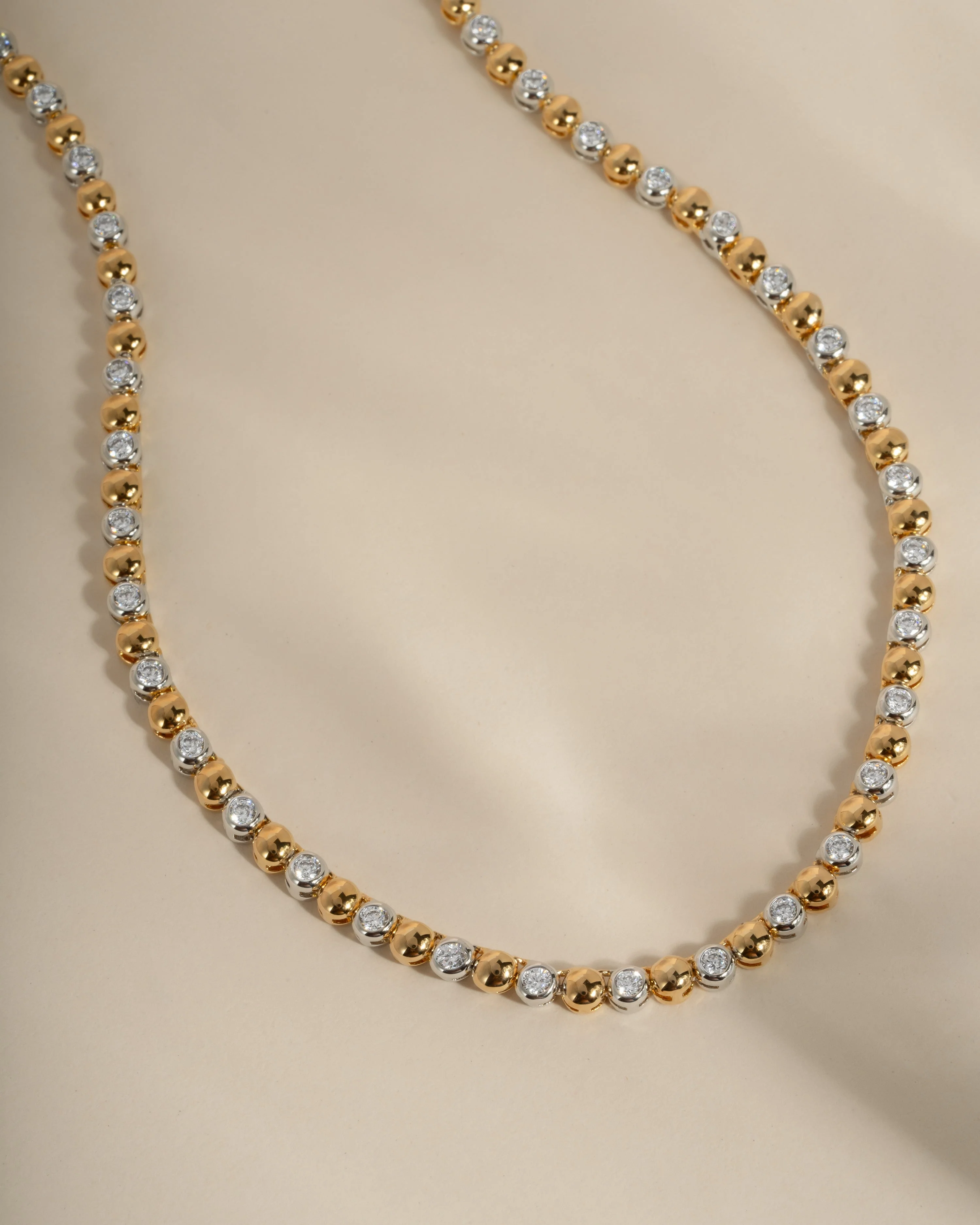 Mixed Metal Tennis Necklace - Image 7