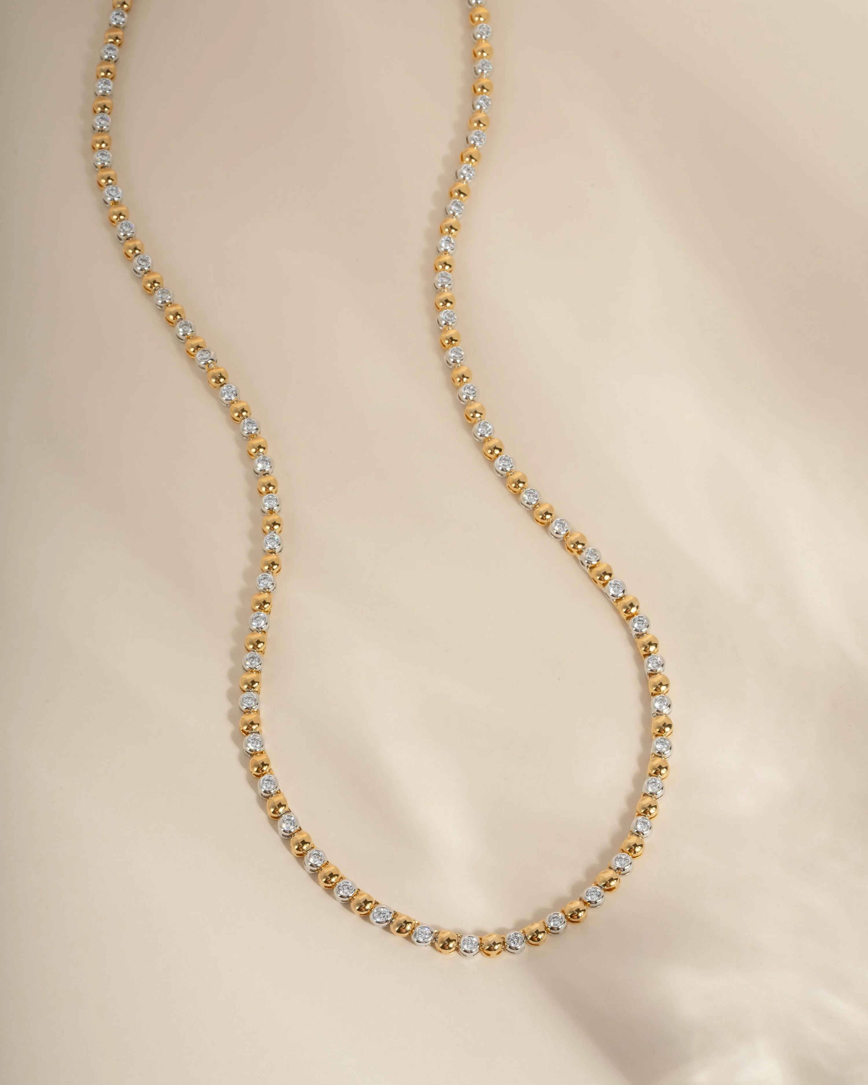 Mixed Metal Tennis Necklace - Image 9