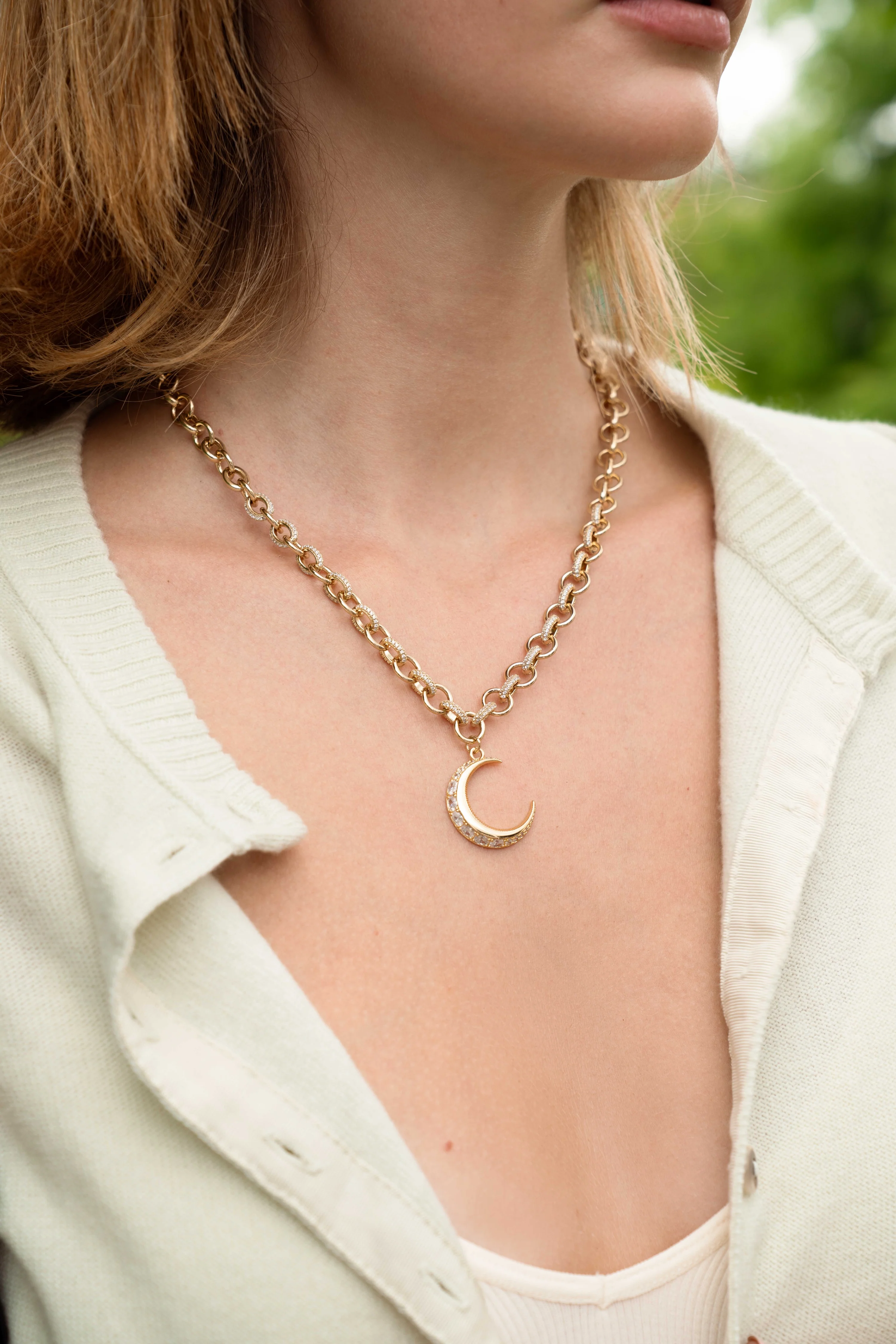 Moon Statement Necklace - Image 7