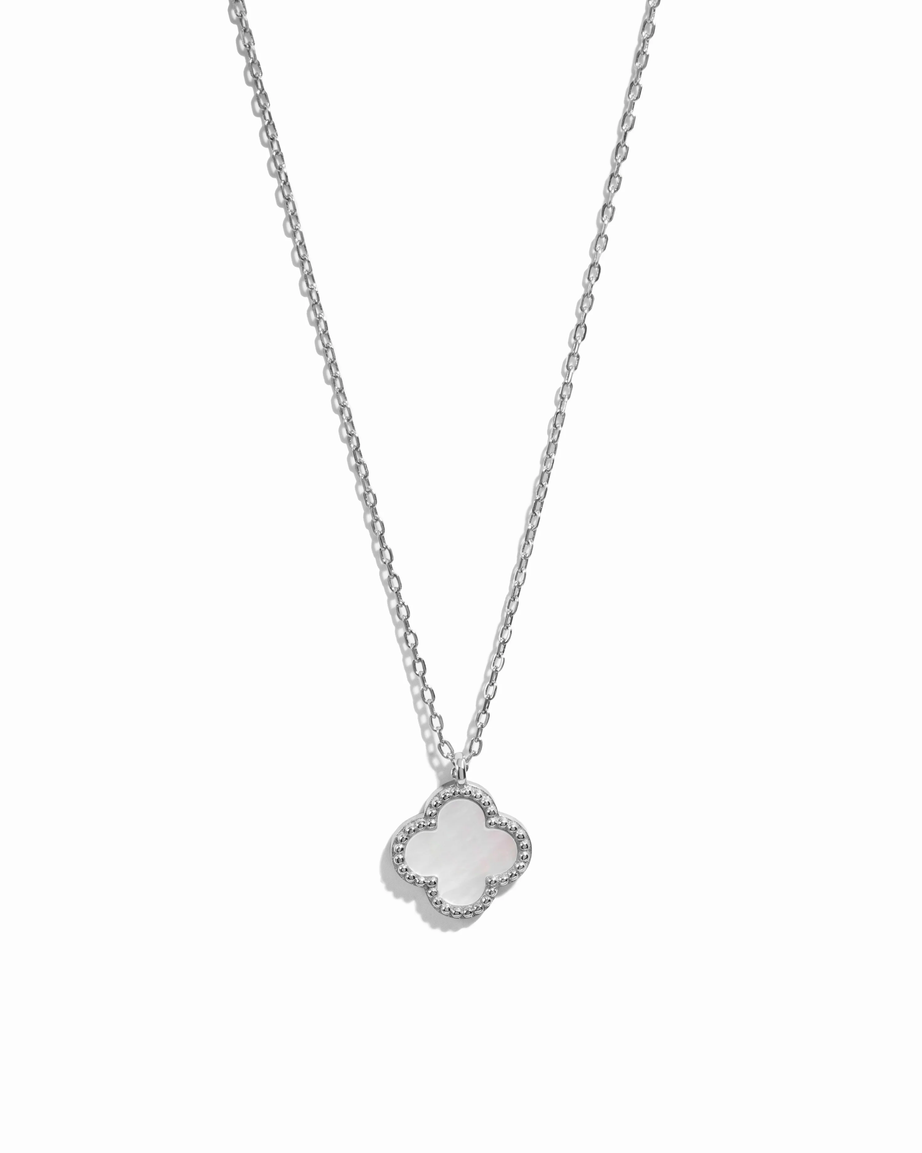 Mother of Pearl Clover Necklace - Image 3