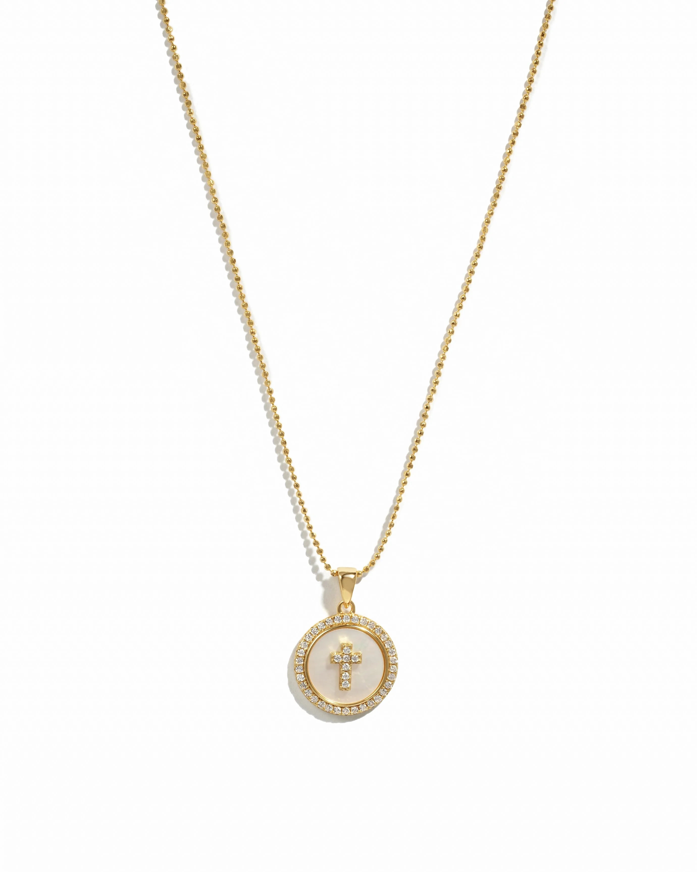 Mother of Pearl Cross Necklace