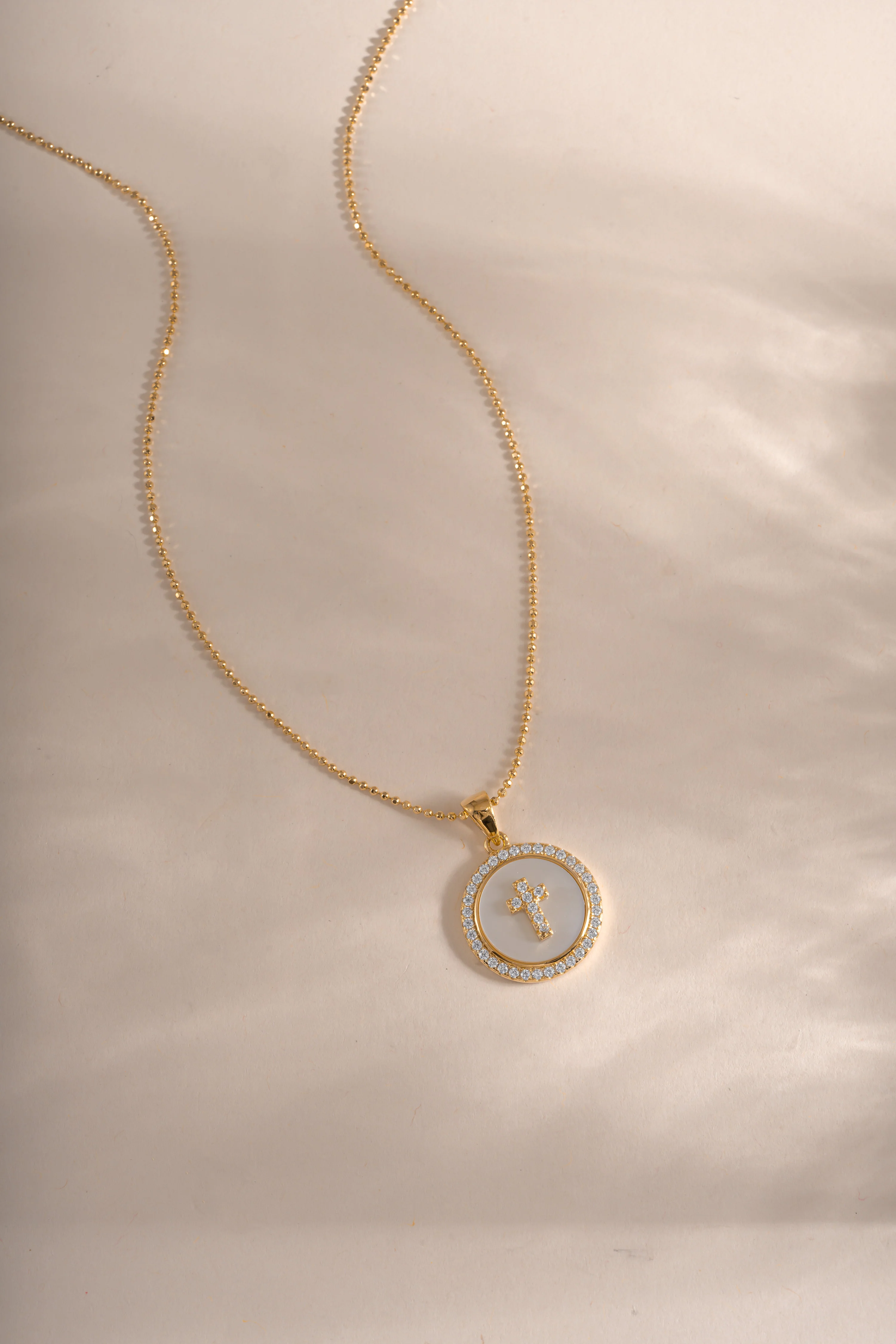 Mother of Pearl Cross Necklace - Image 5
