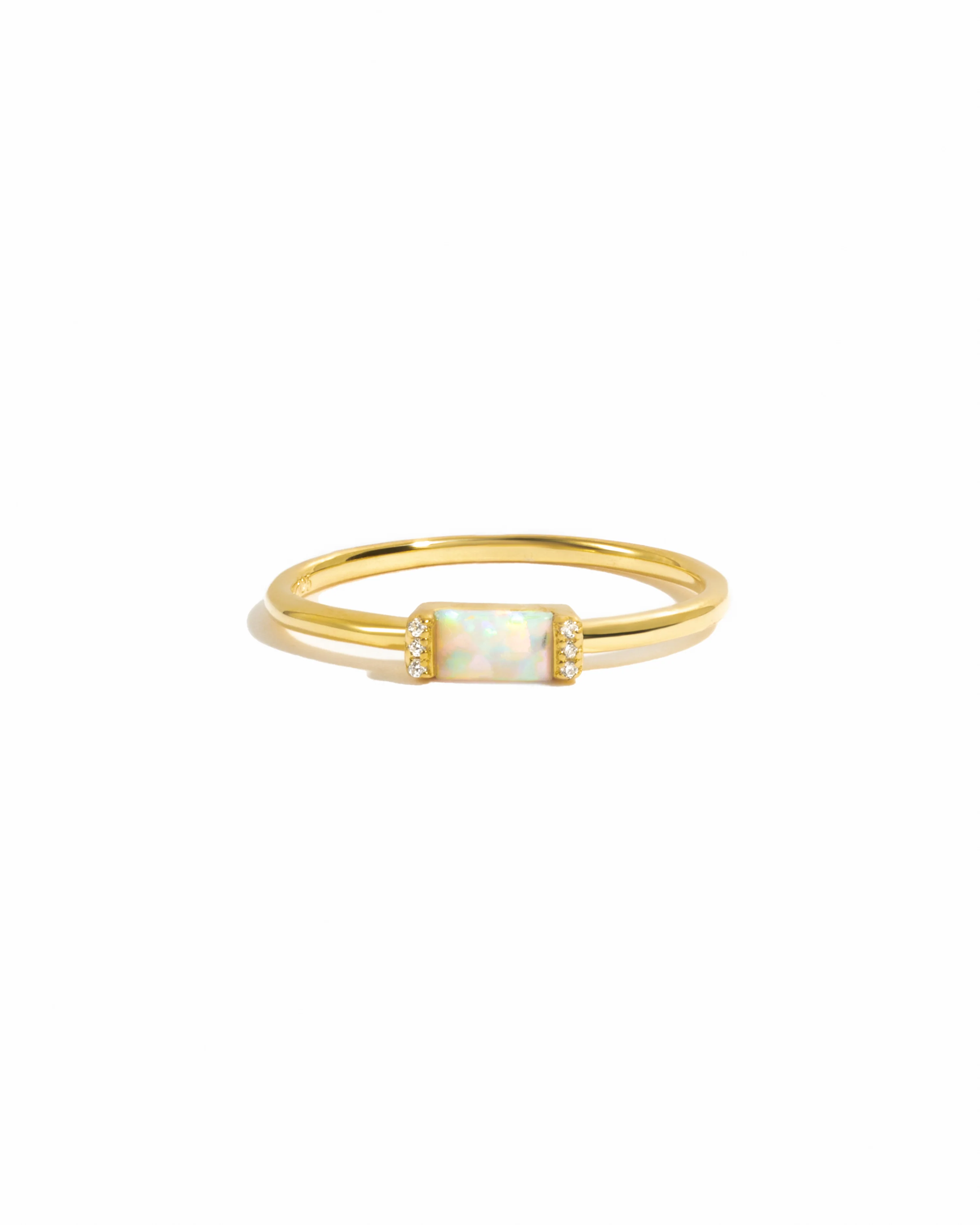 Opal Baguette Ring
