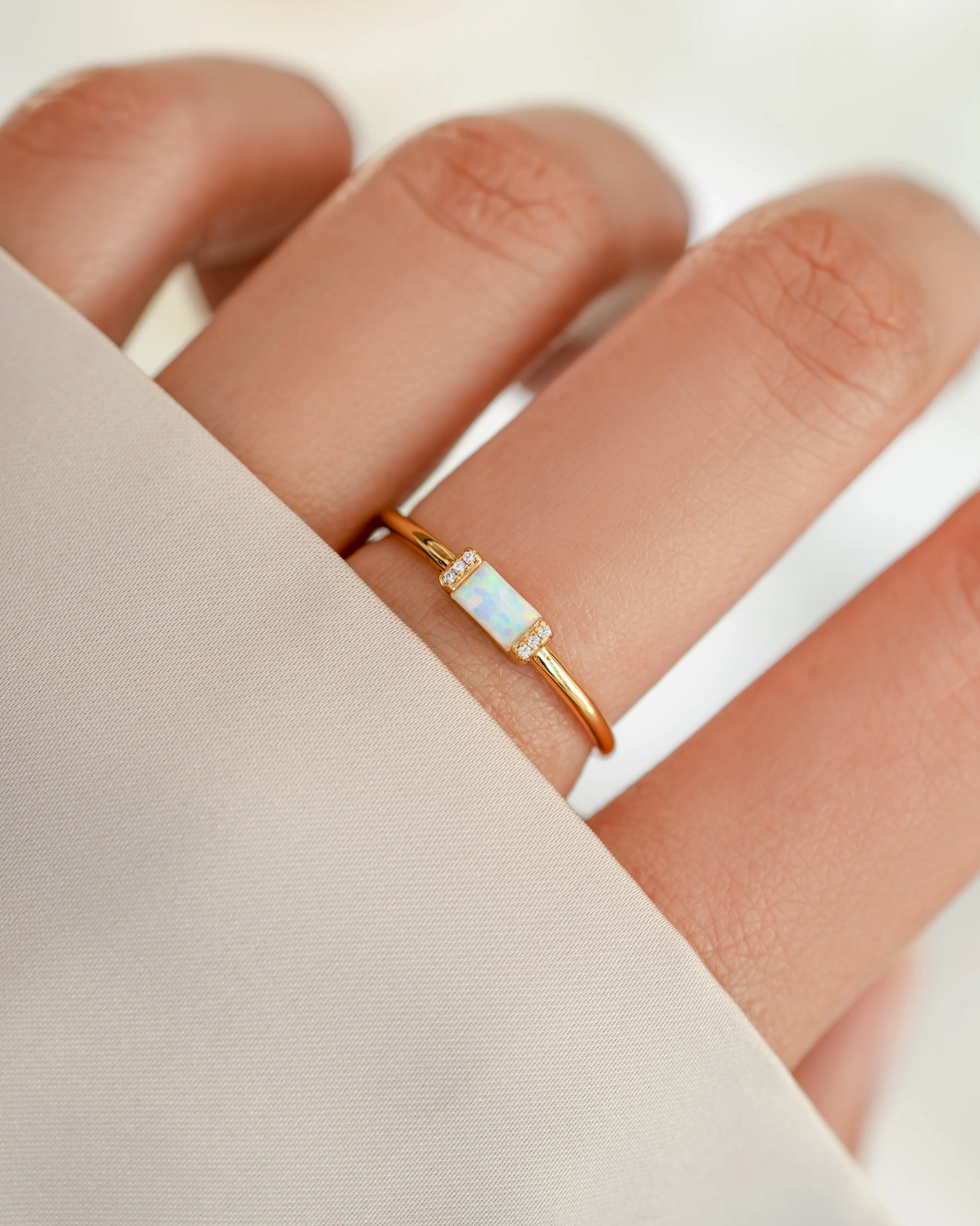 Opal Baguette Ring - Image 3