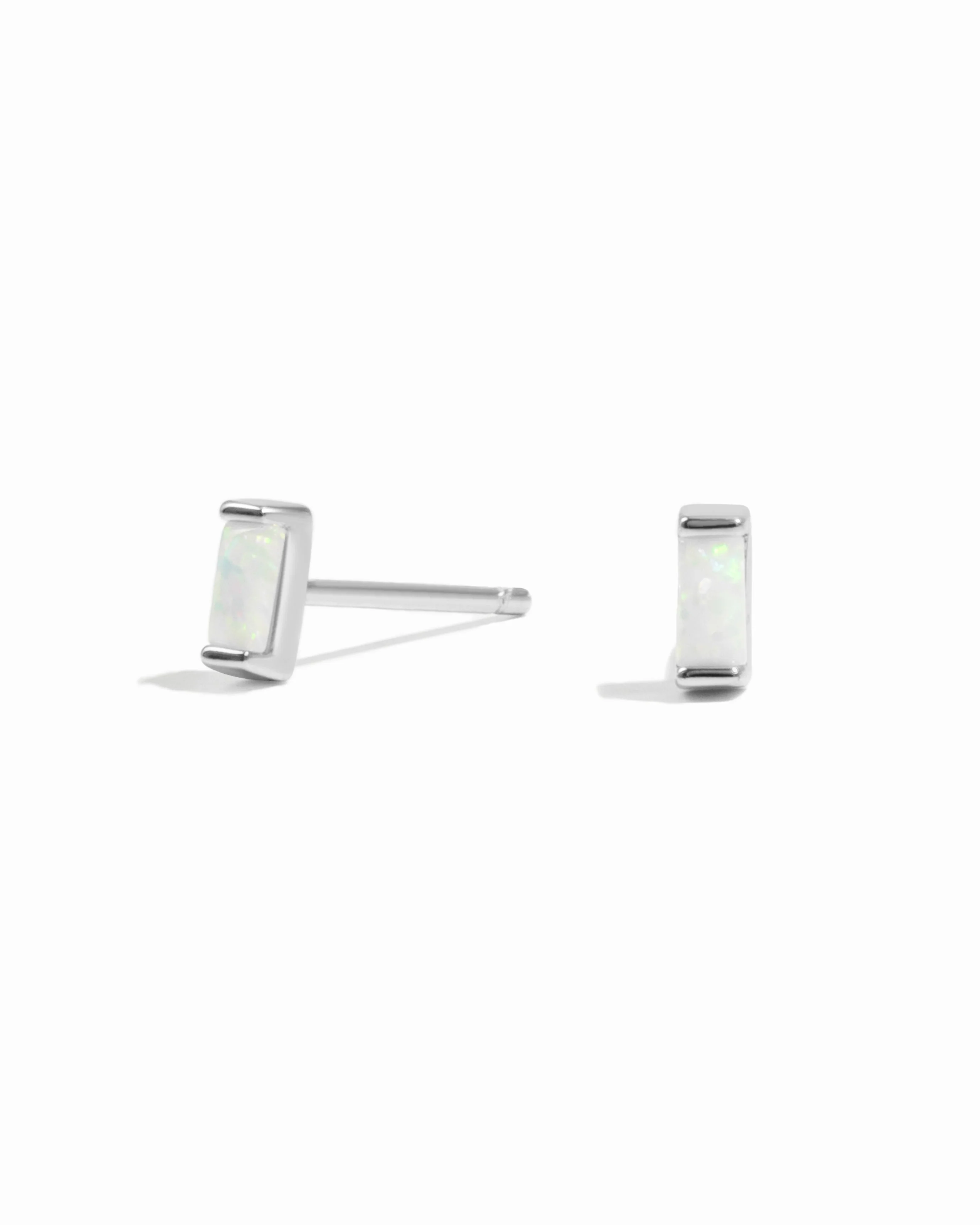 Opal Baguette Stud Earrings - Image 10