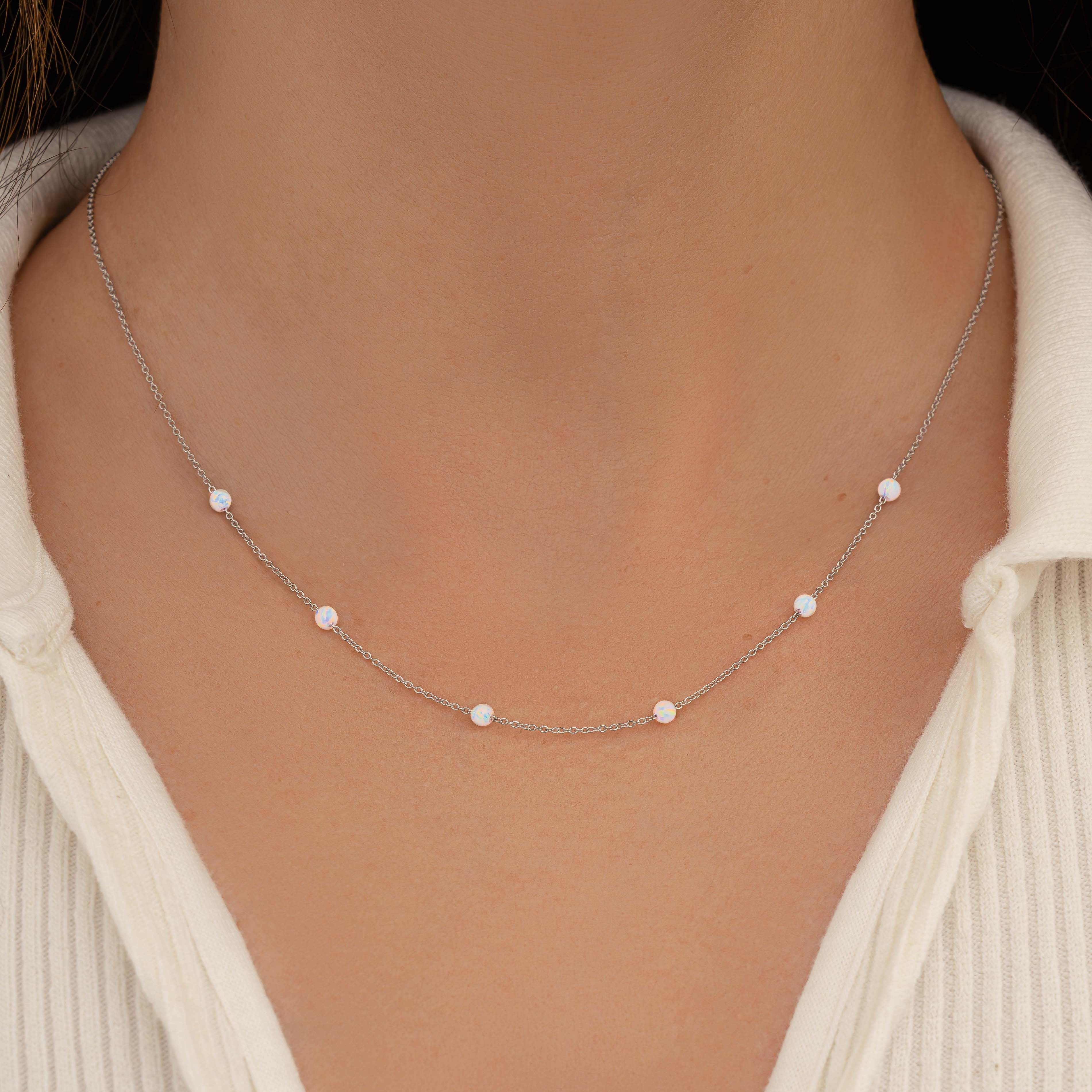 Opal Beaded Necklace - Image 4