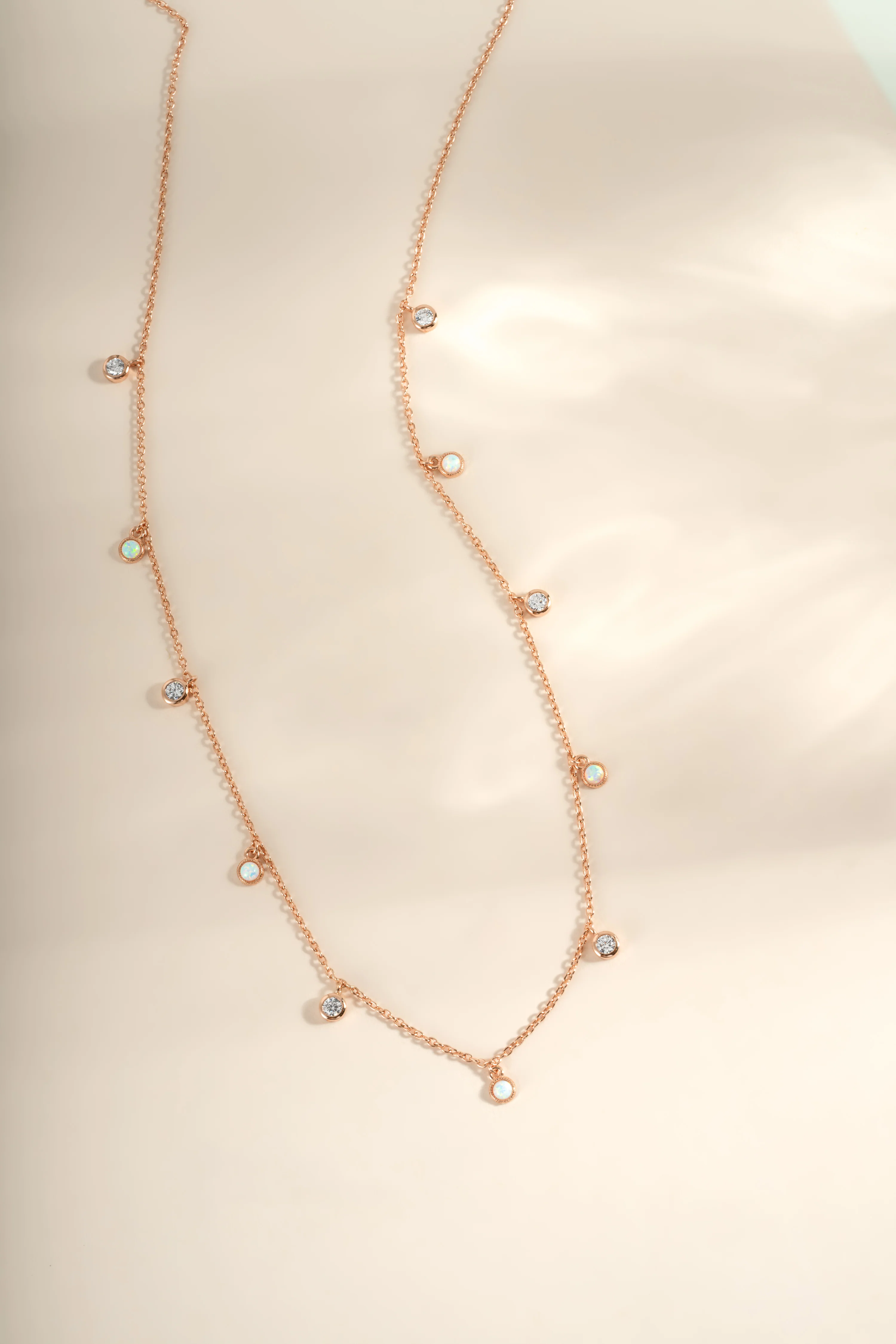 Opal & CZ Charm Necklace - Image 4