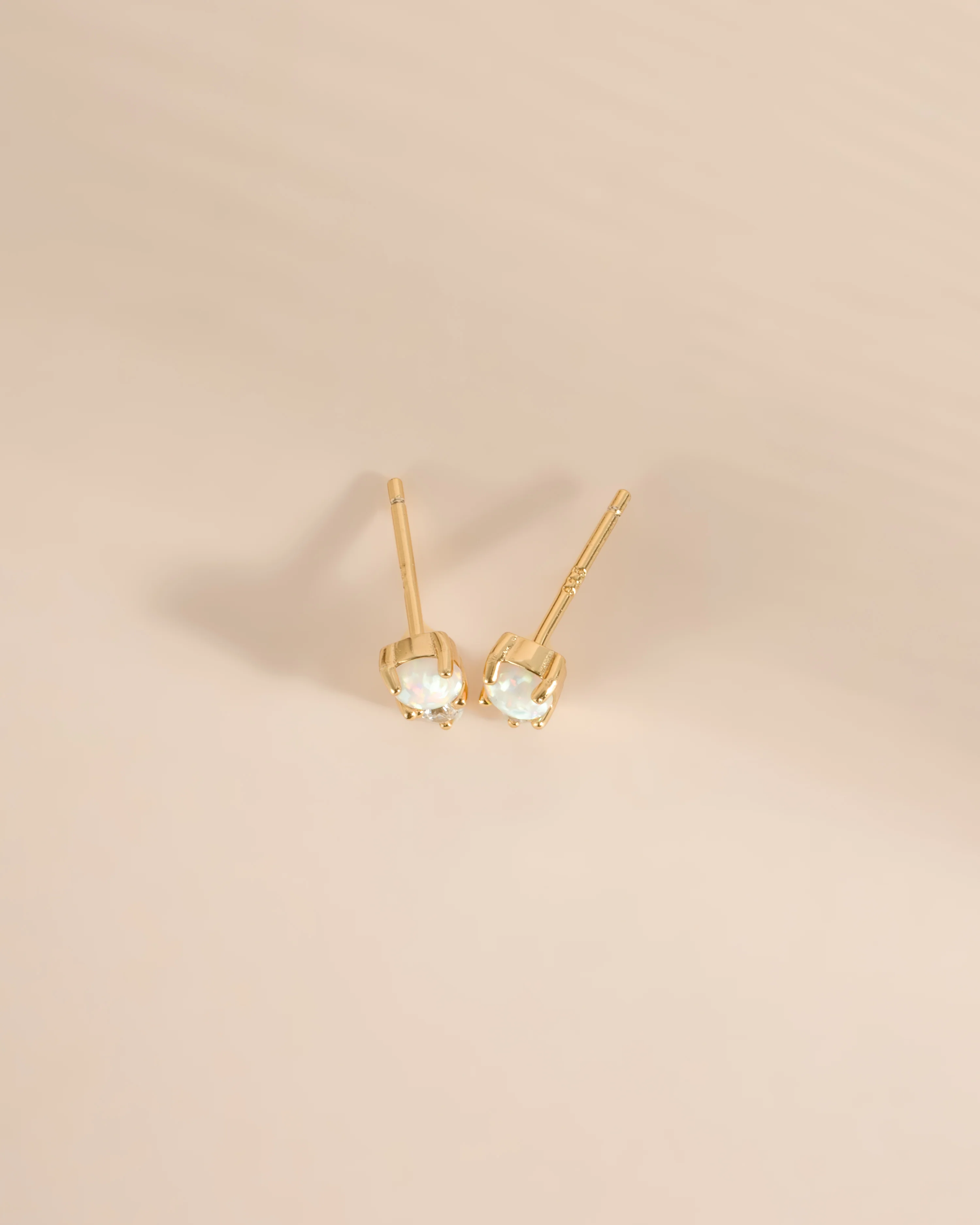 Opal & CZ Stud Earrings - Image 4