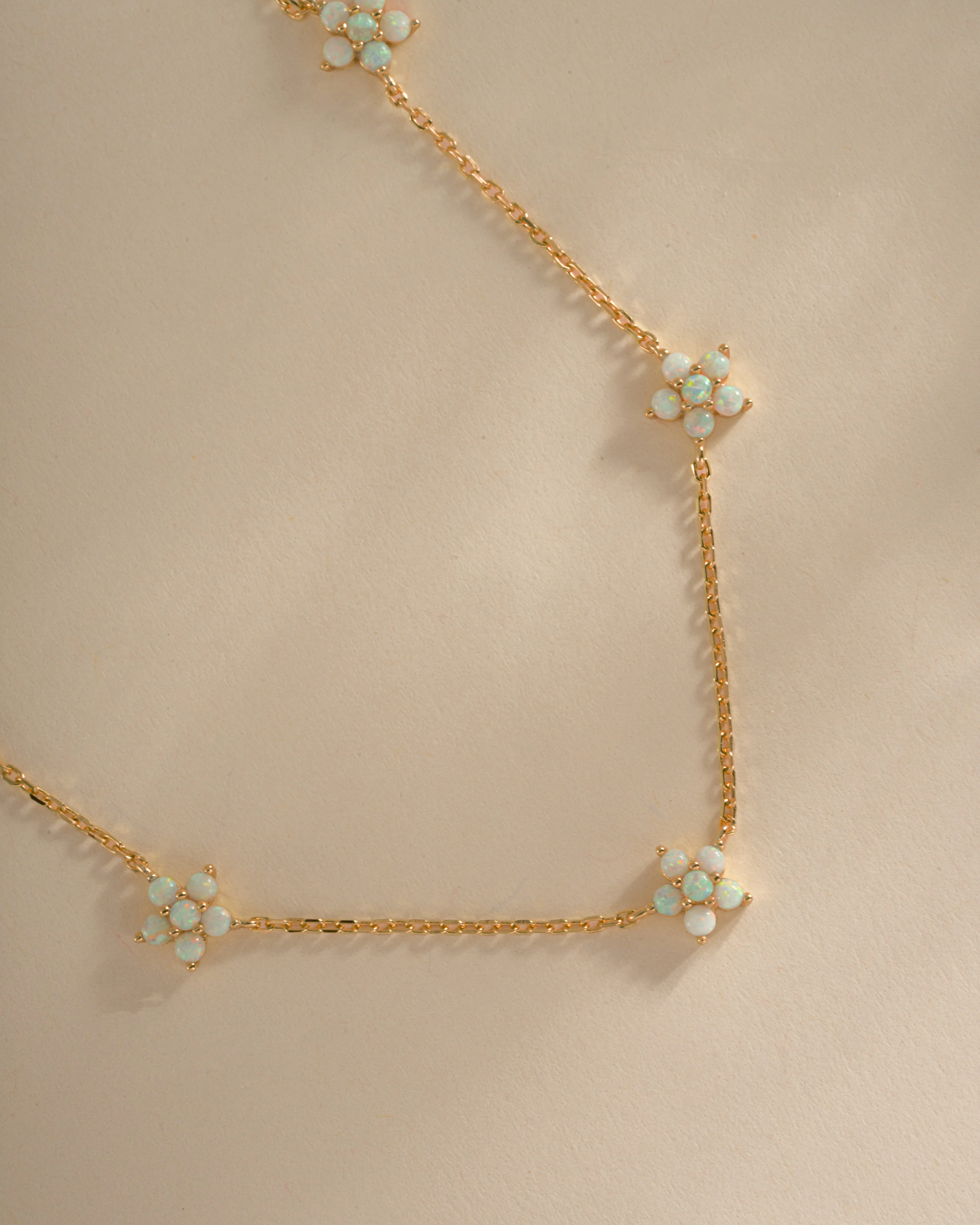 Opal Flower Charm Necklace - Image 6