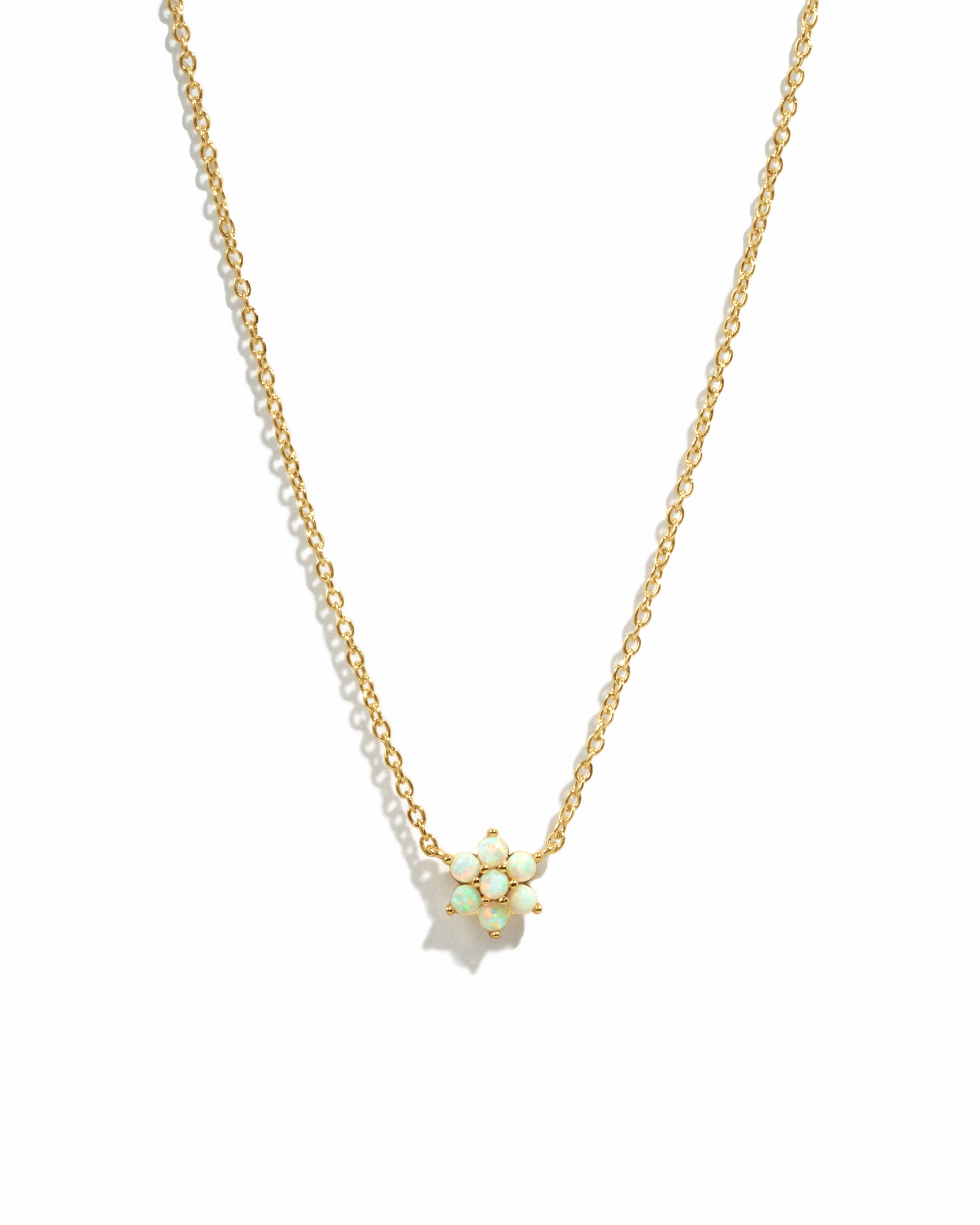 Opal Flower Necklace