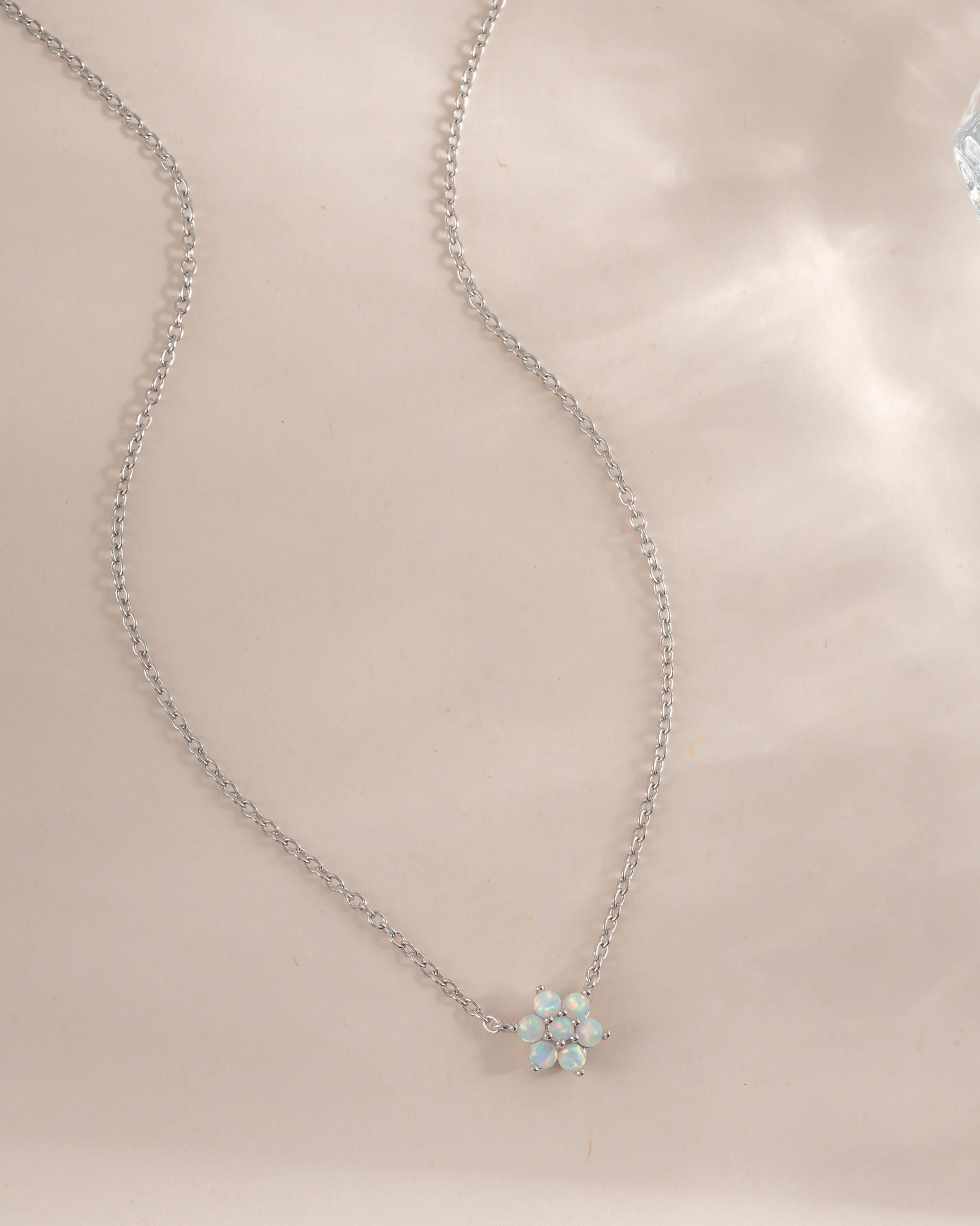 Opal Flower Necklace - Image 3