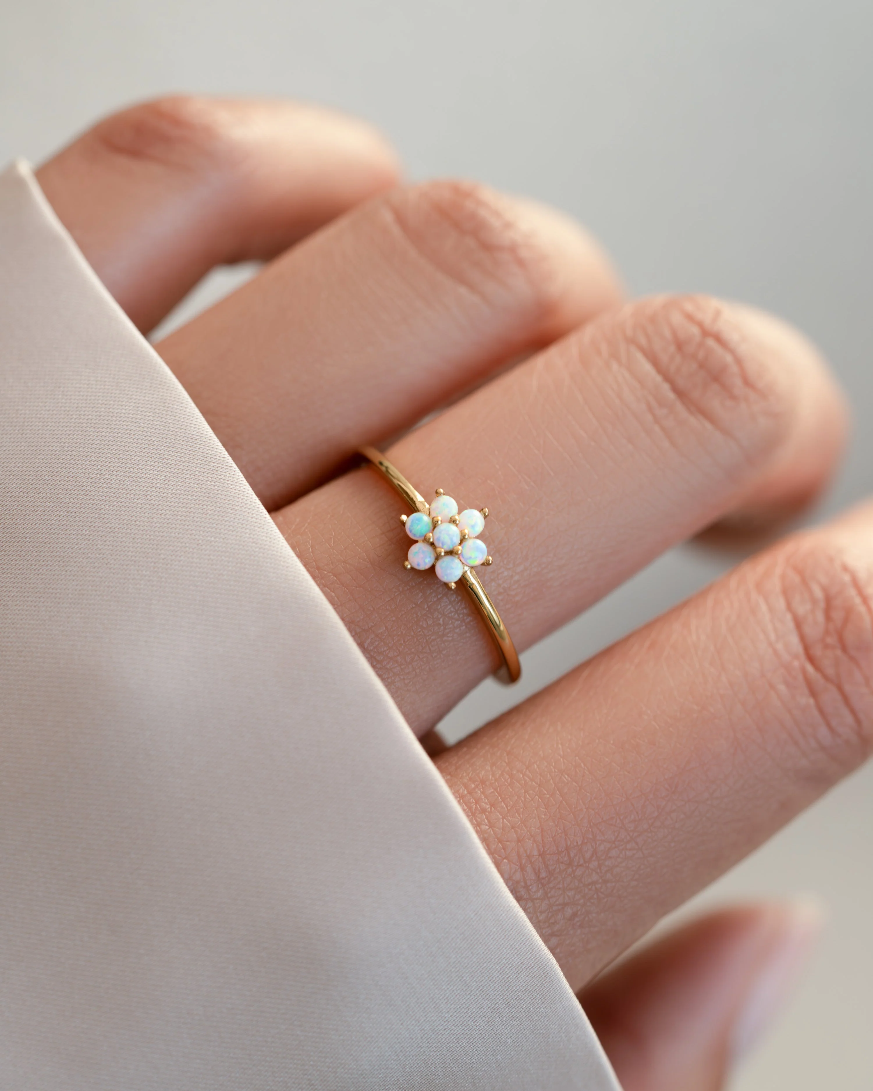Opal Flower Ring - Image 2
