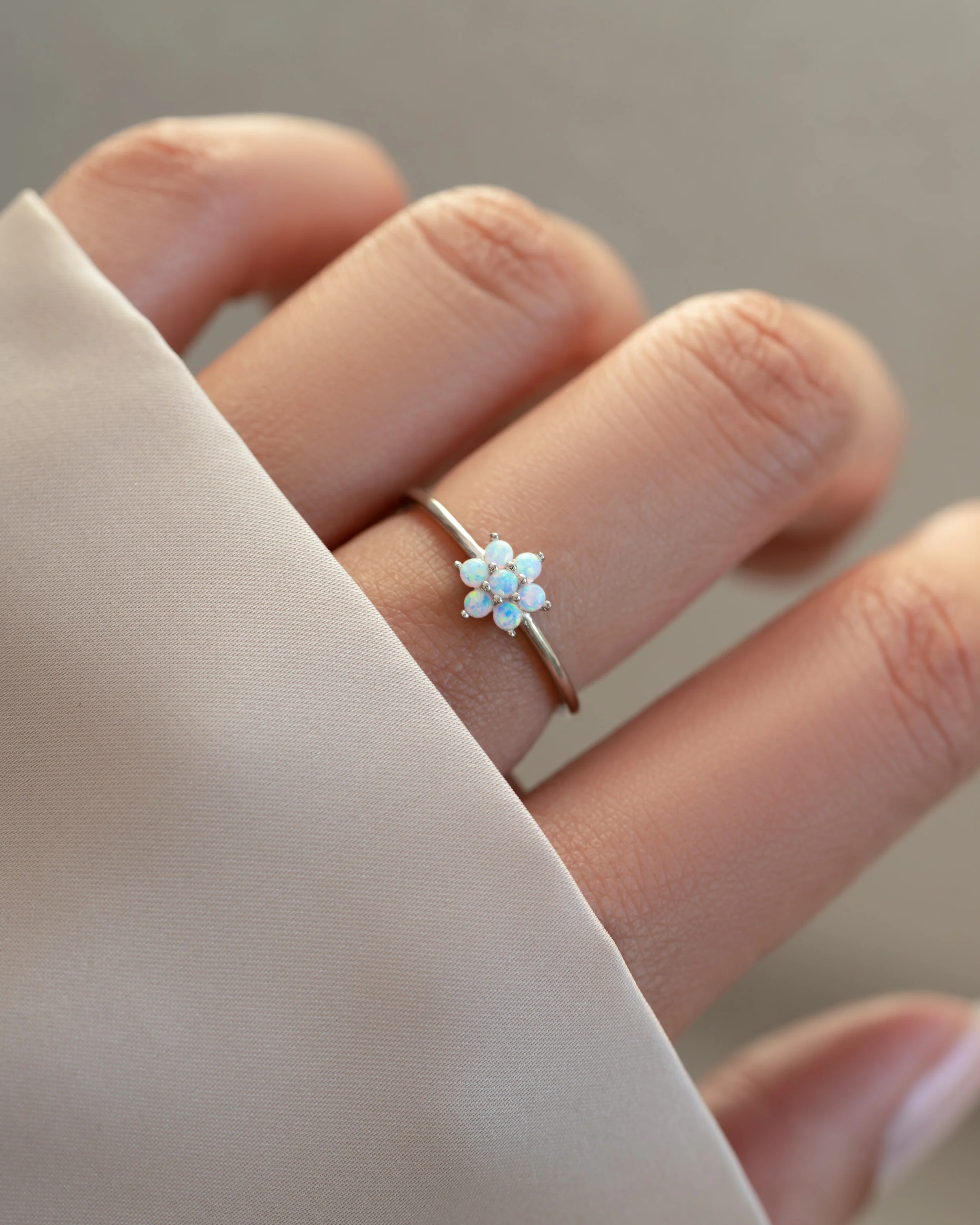 Opal Flower Ring - Image 4