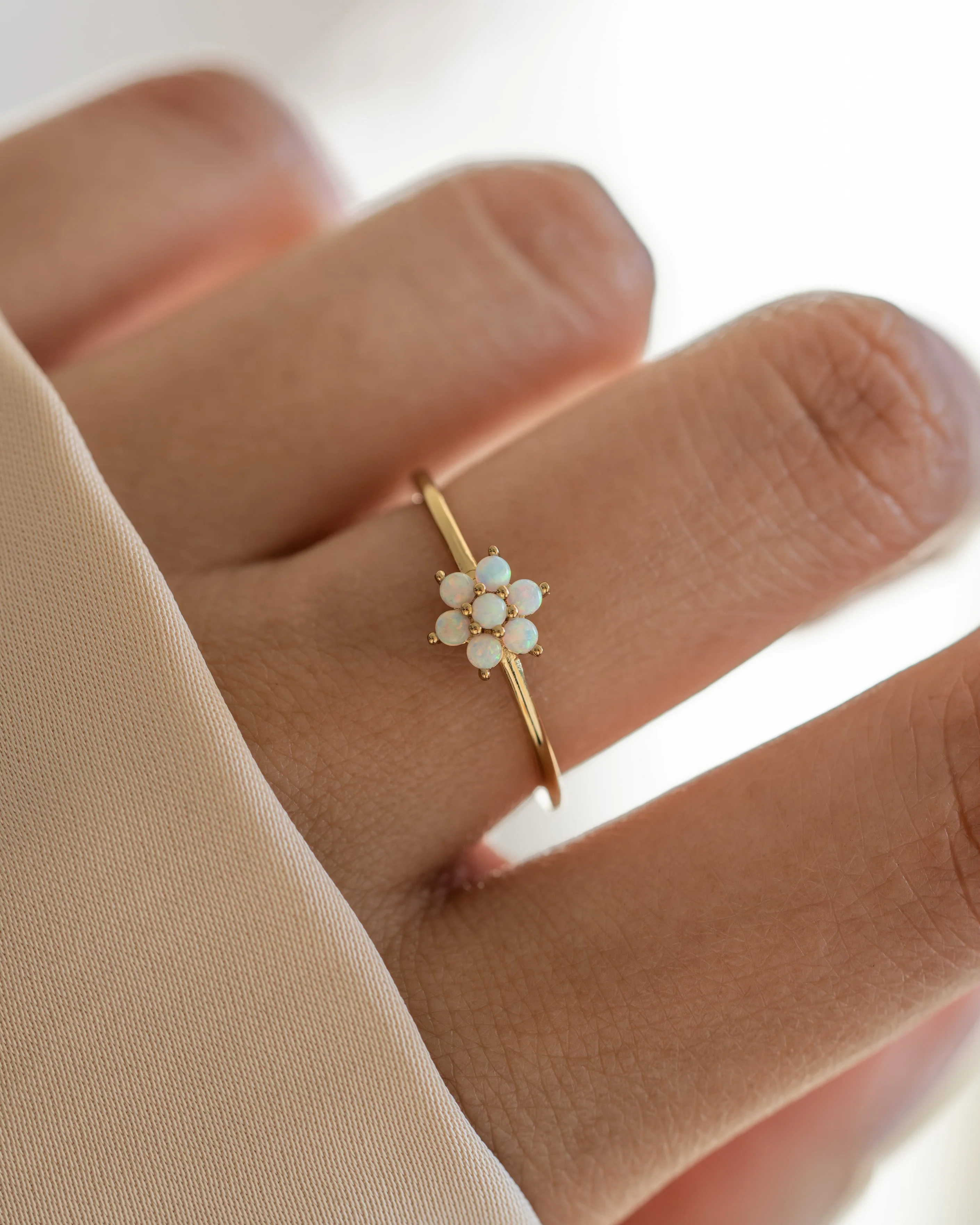 Opal Flower Ring - Image 8