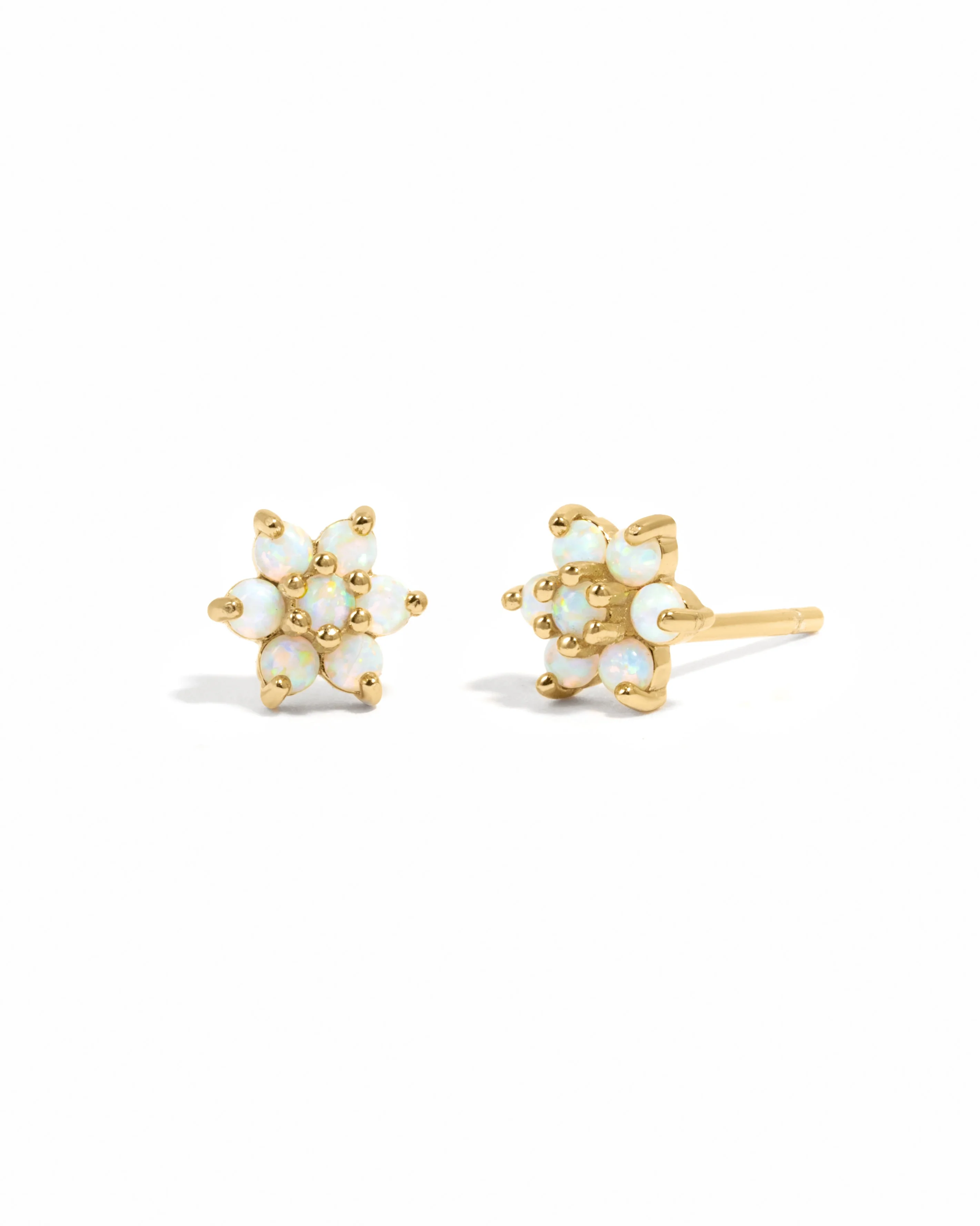 Opal Flower Studs