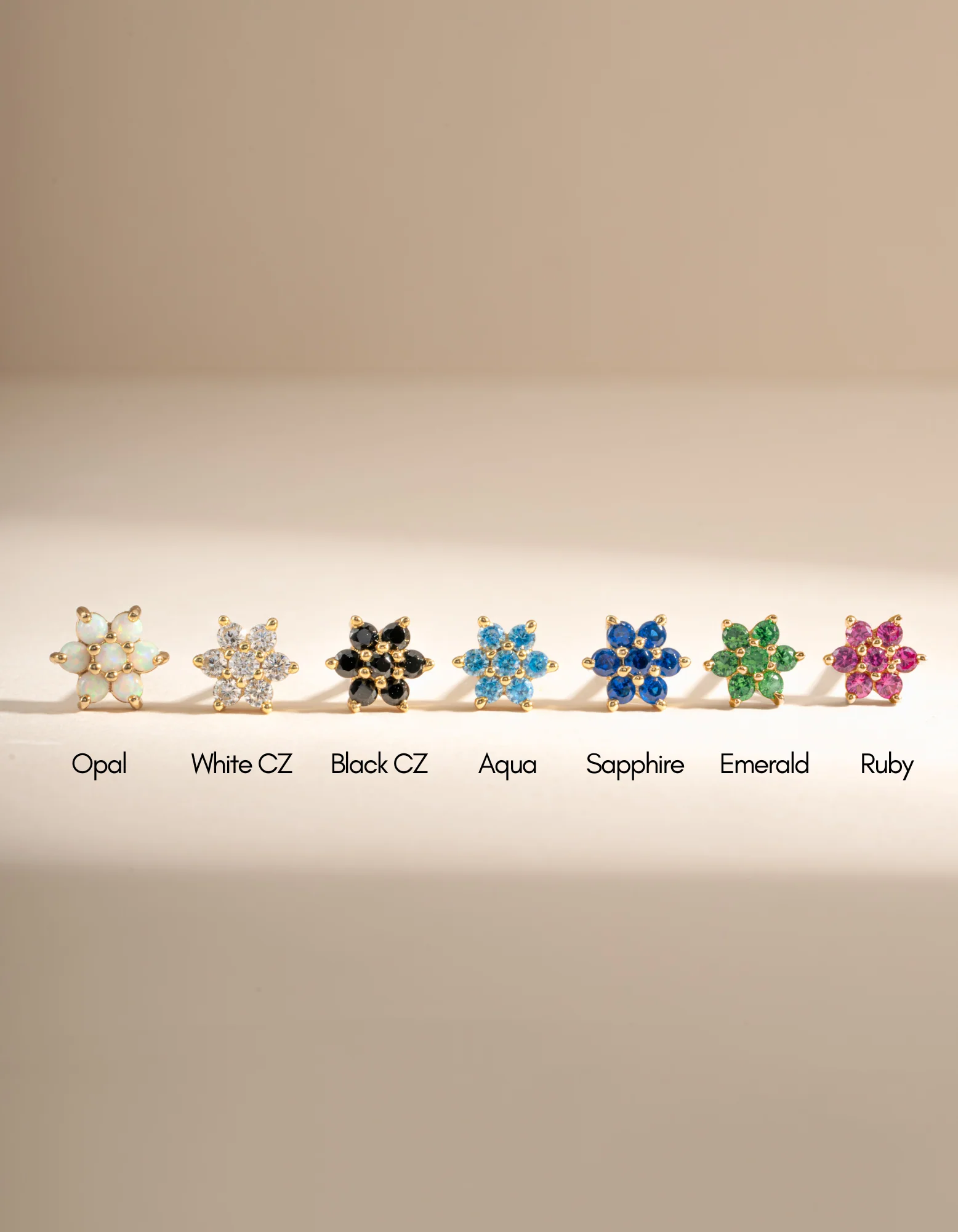 Emerald Flower Studs - Image 4