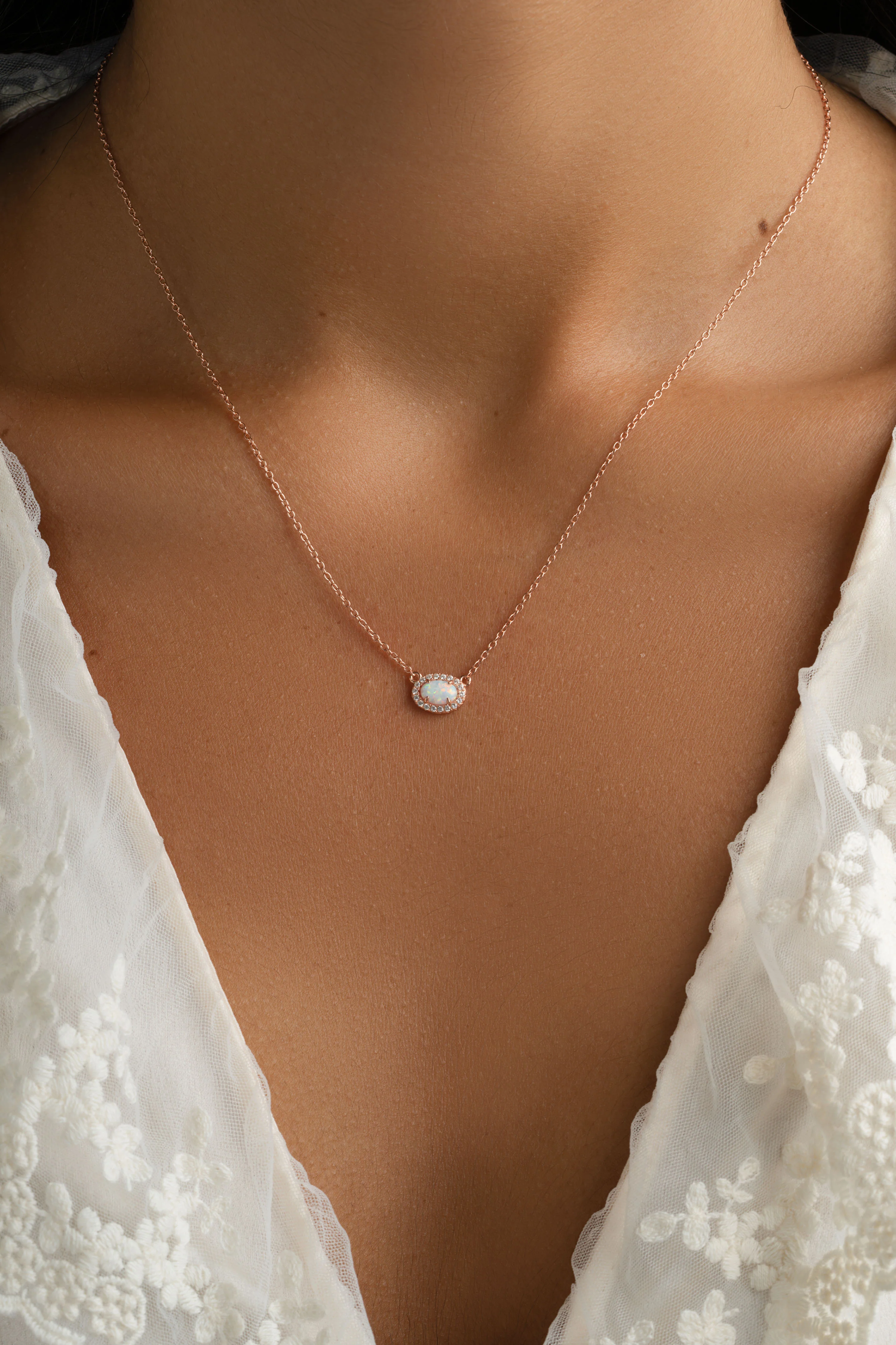 Opal Halo Necklace - Image 6