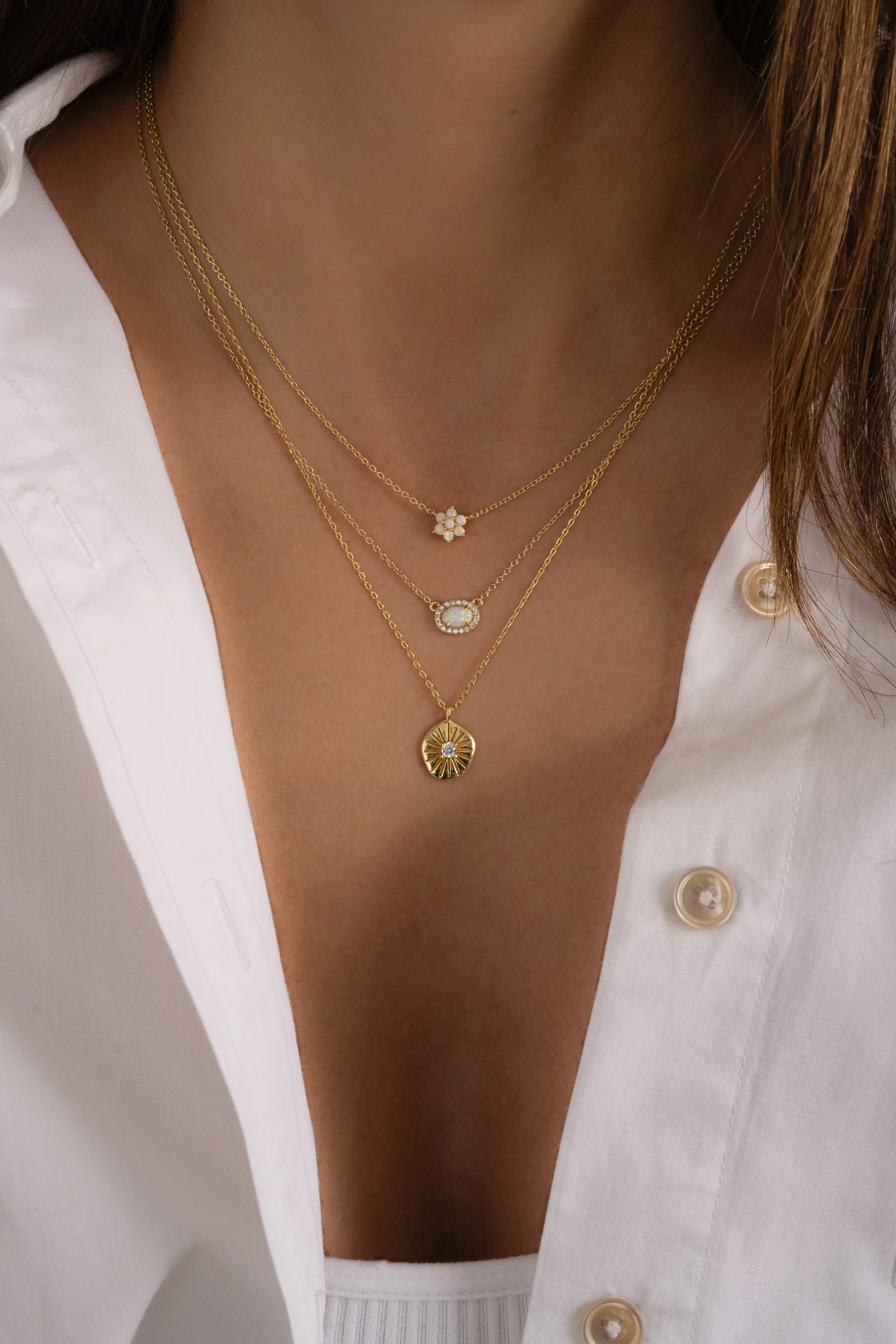 Opal Halo Necklace - Image 9
