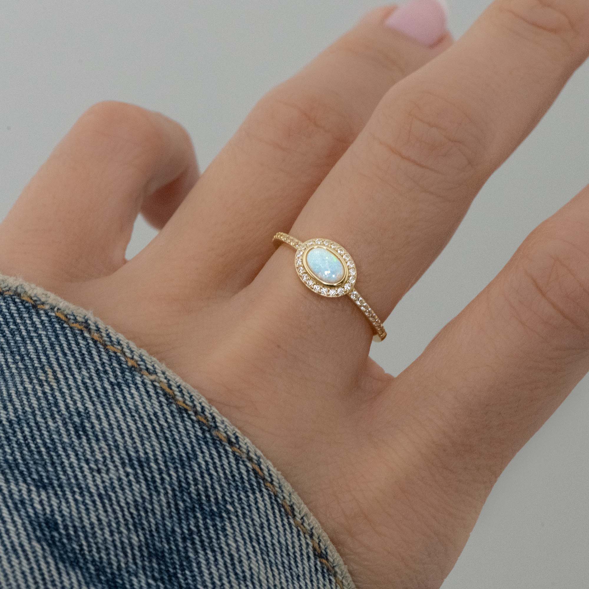 Opal Halo Ring - Image 3