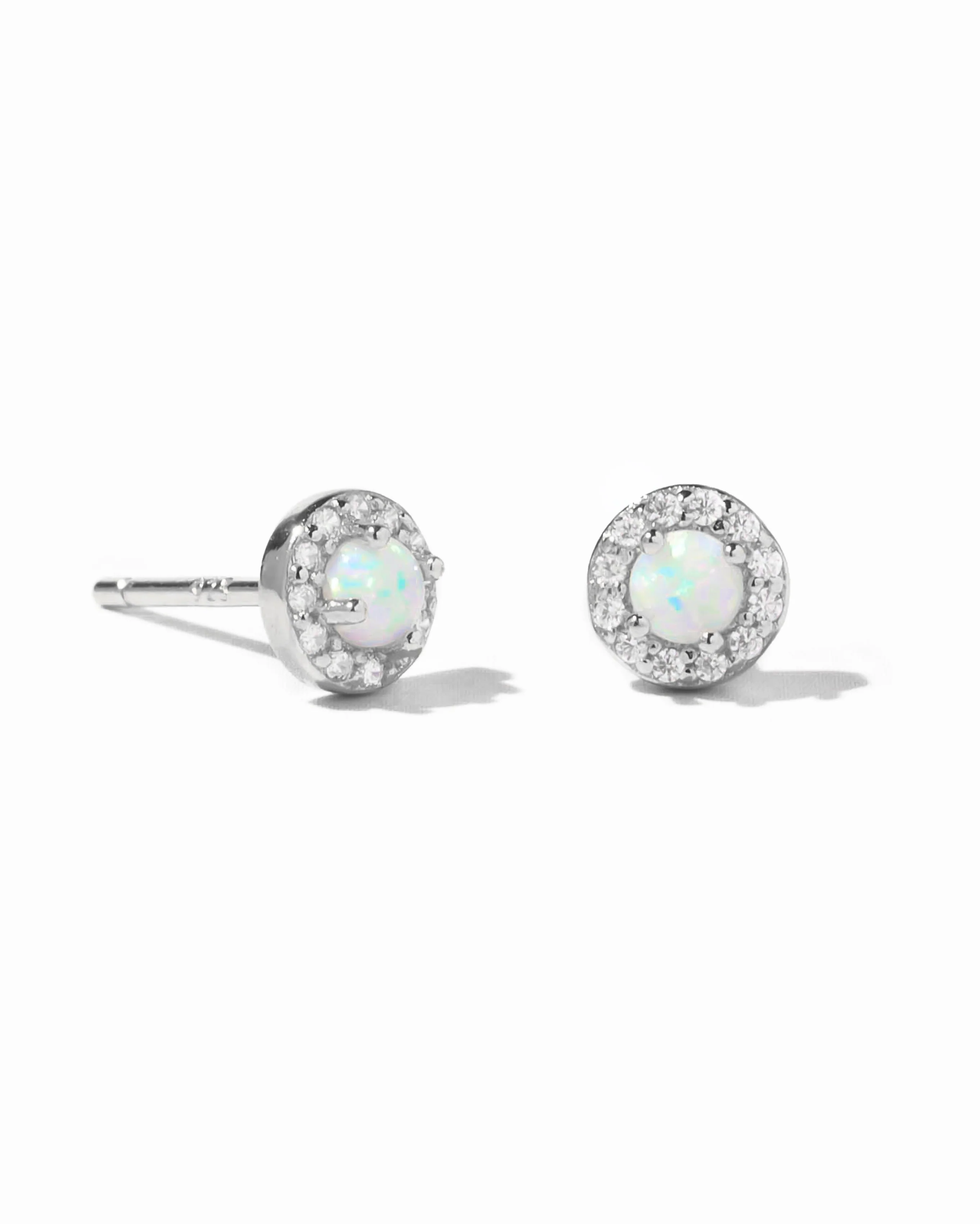 Opal Halo Studs