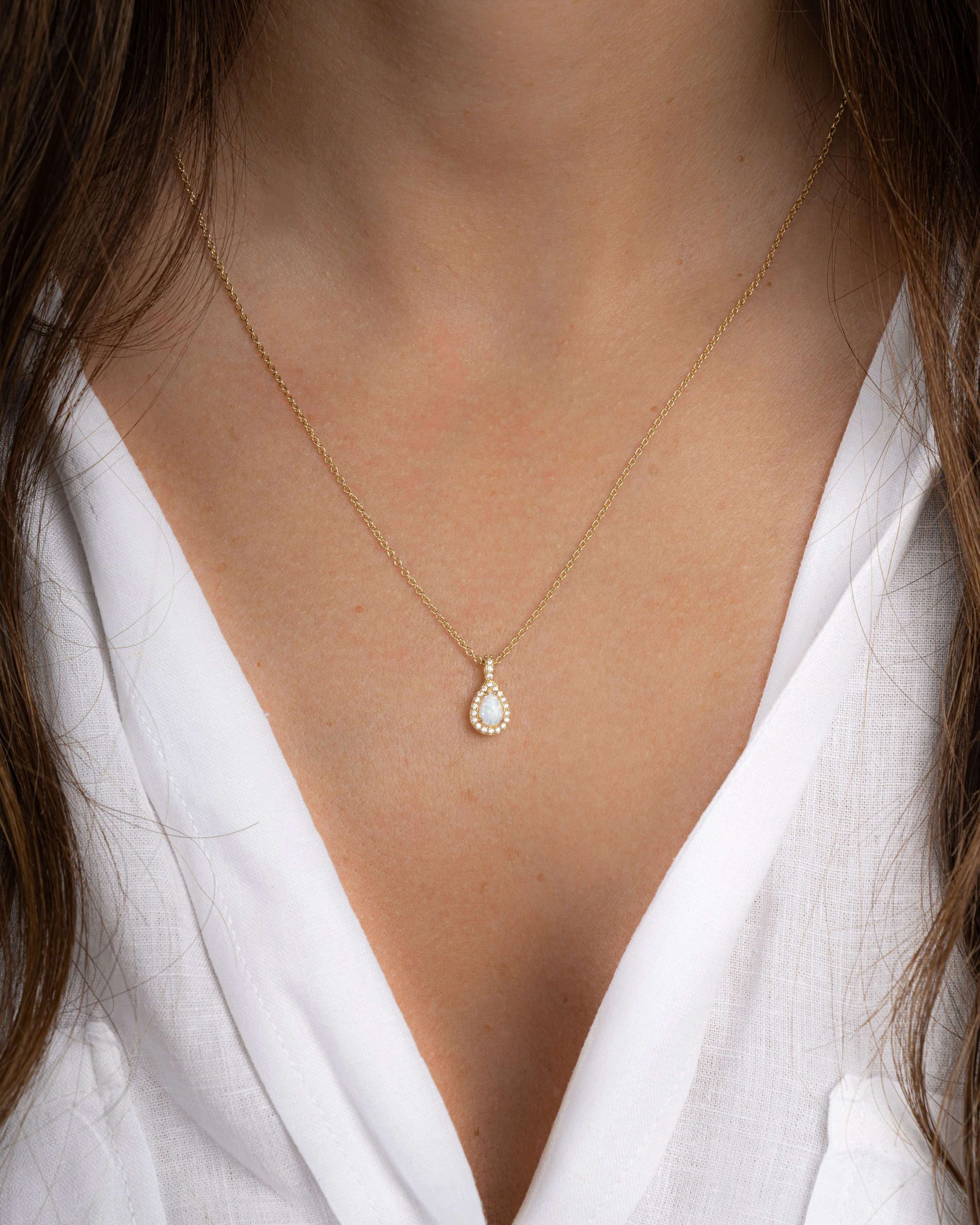 Opal Pear Pendant - Image 2