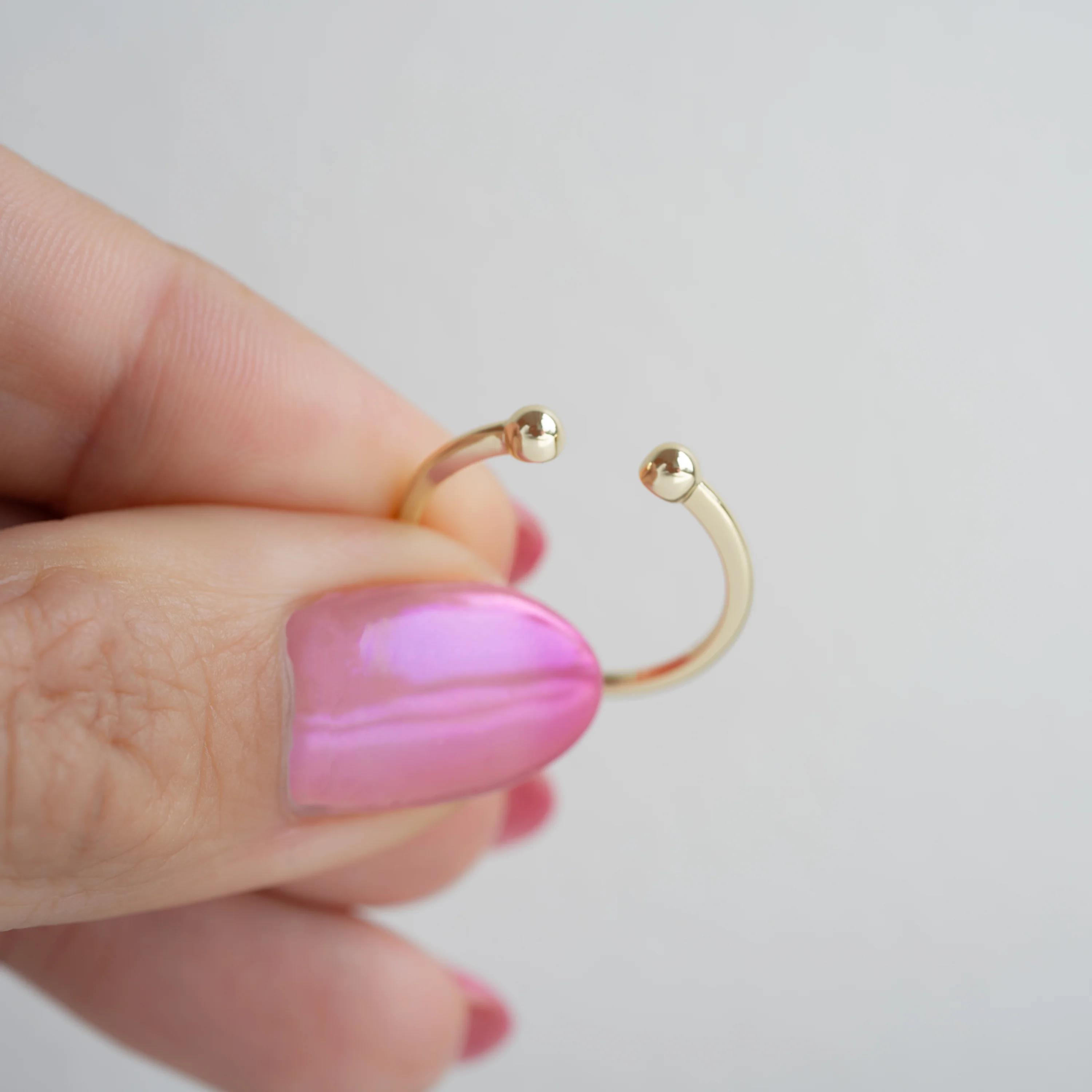 Open Ball Cuff Ring - Image 3