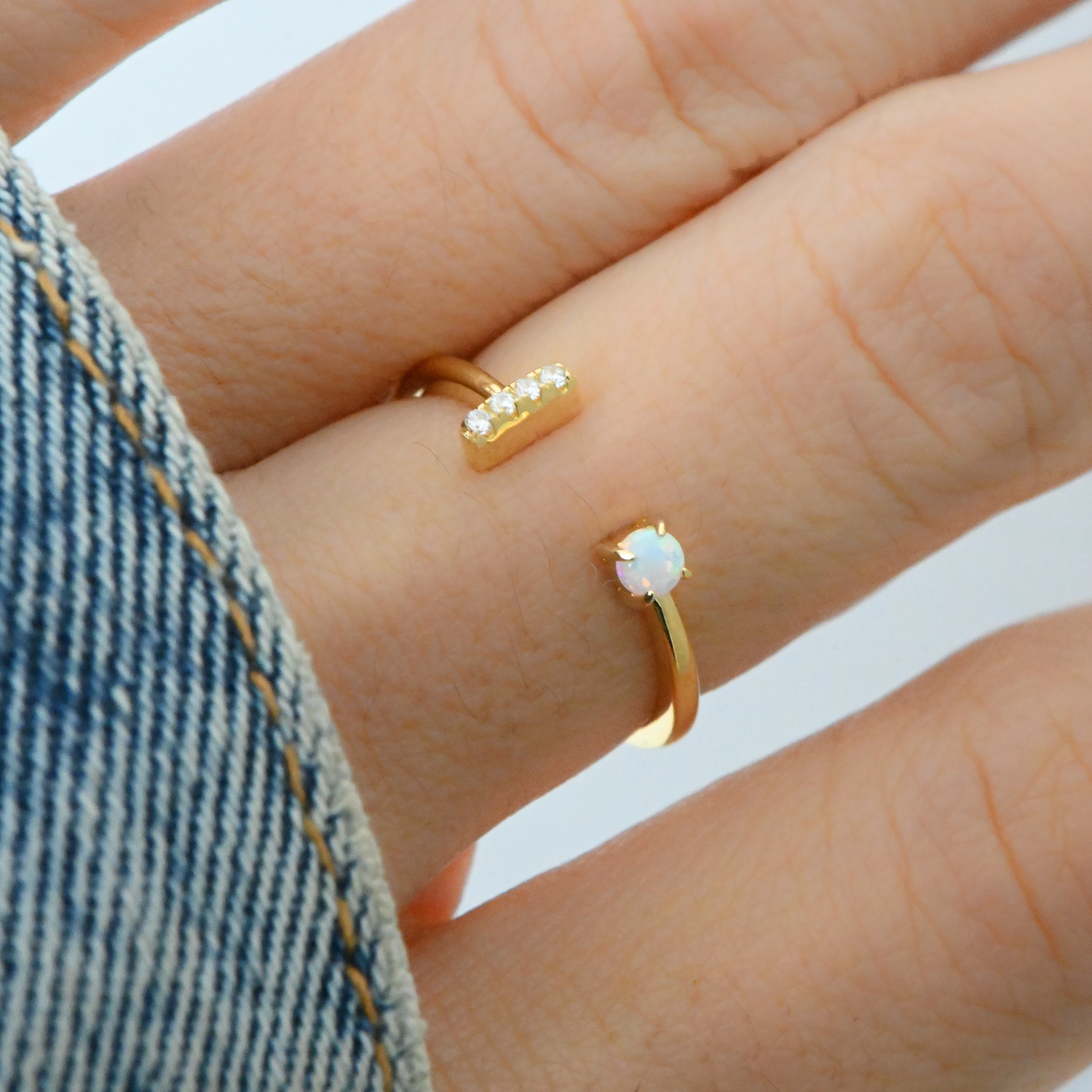 Open Cuff Opal Ring - Image 2