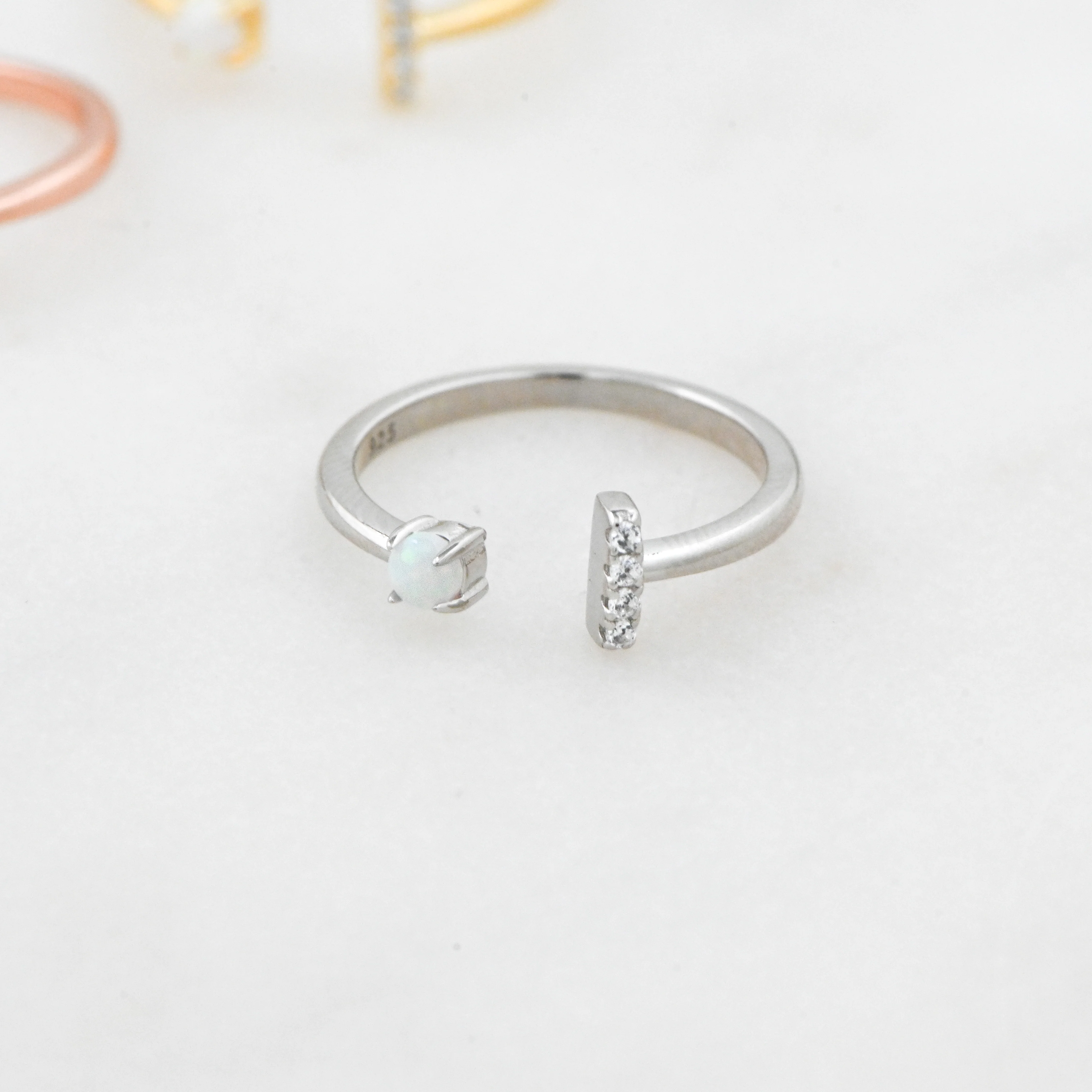 Open Cuff Opal Ring - Image 4