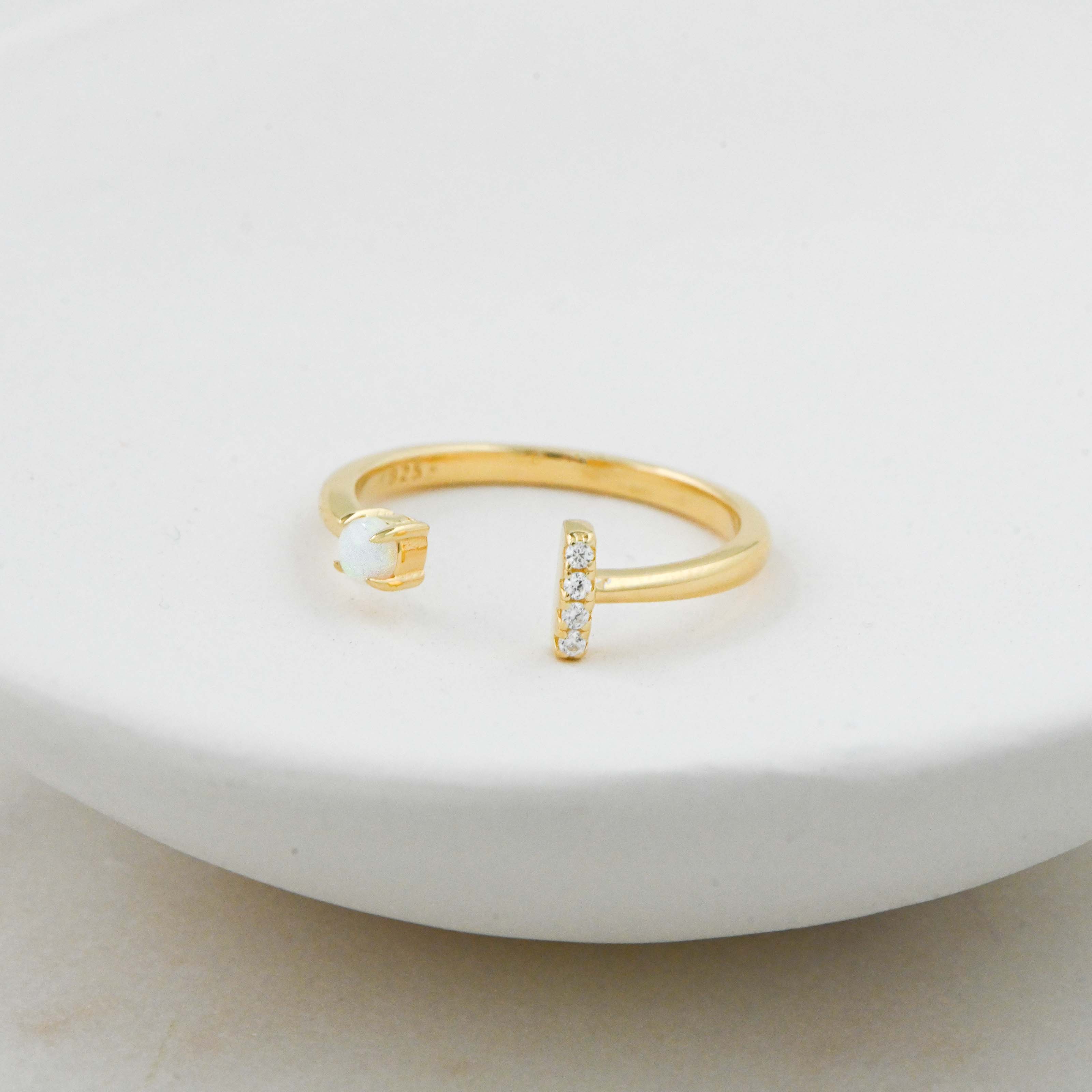 Open Cuff Opal Ring - Image 5