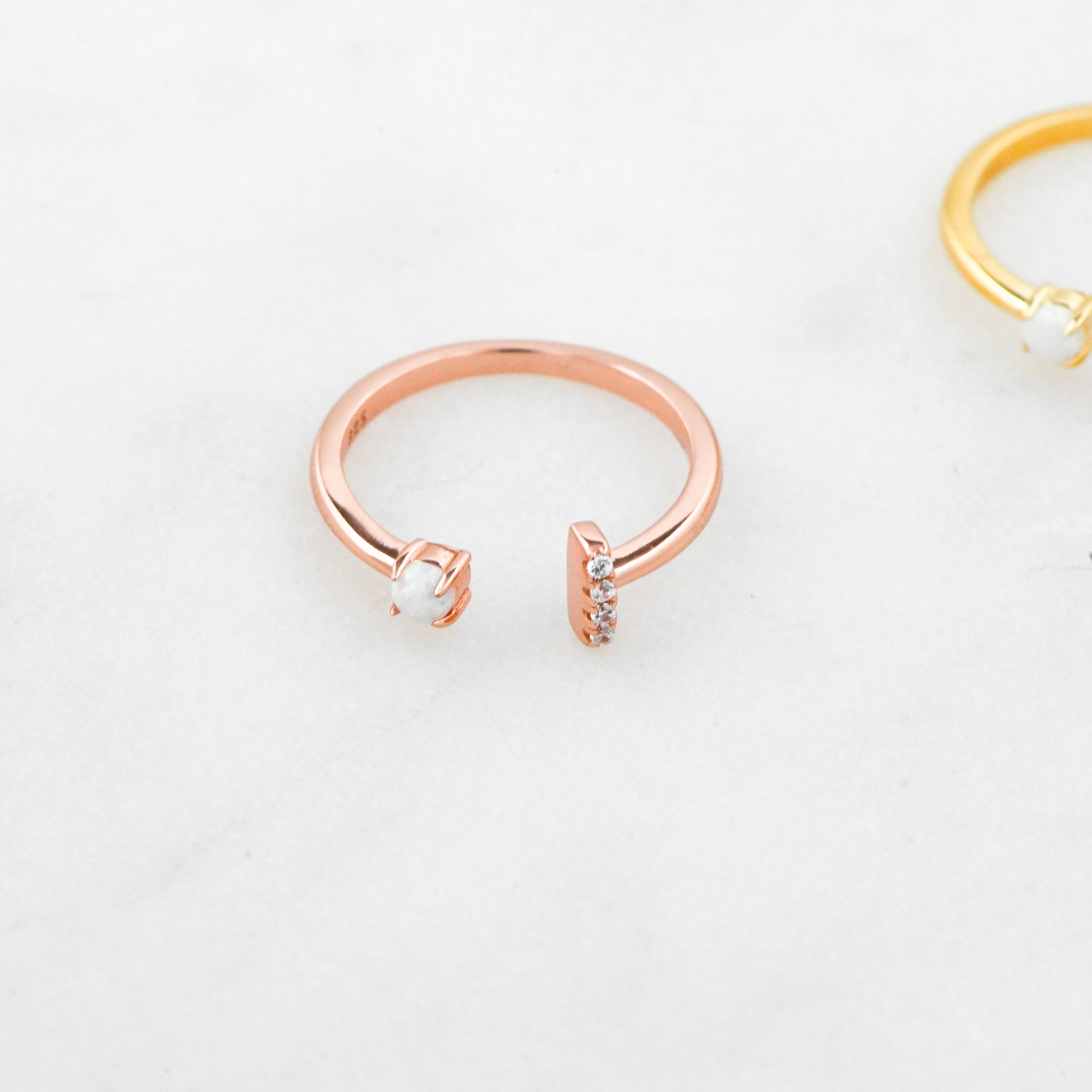 Open Cuff Opal Ring - Image 6