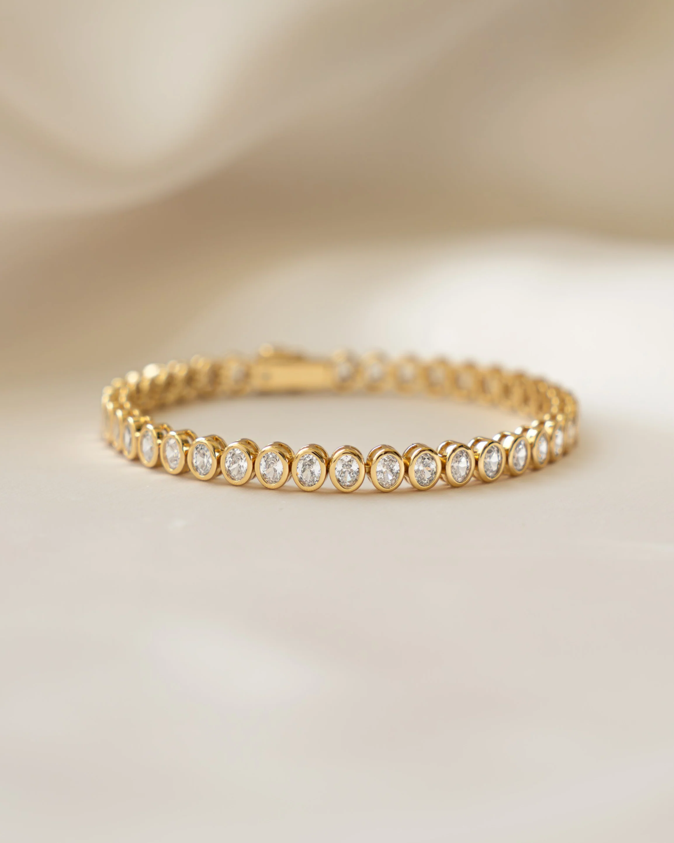 Oval Bezel Tennis Bracelet - Image 6