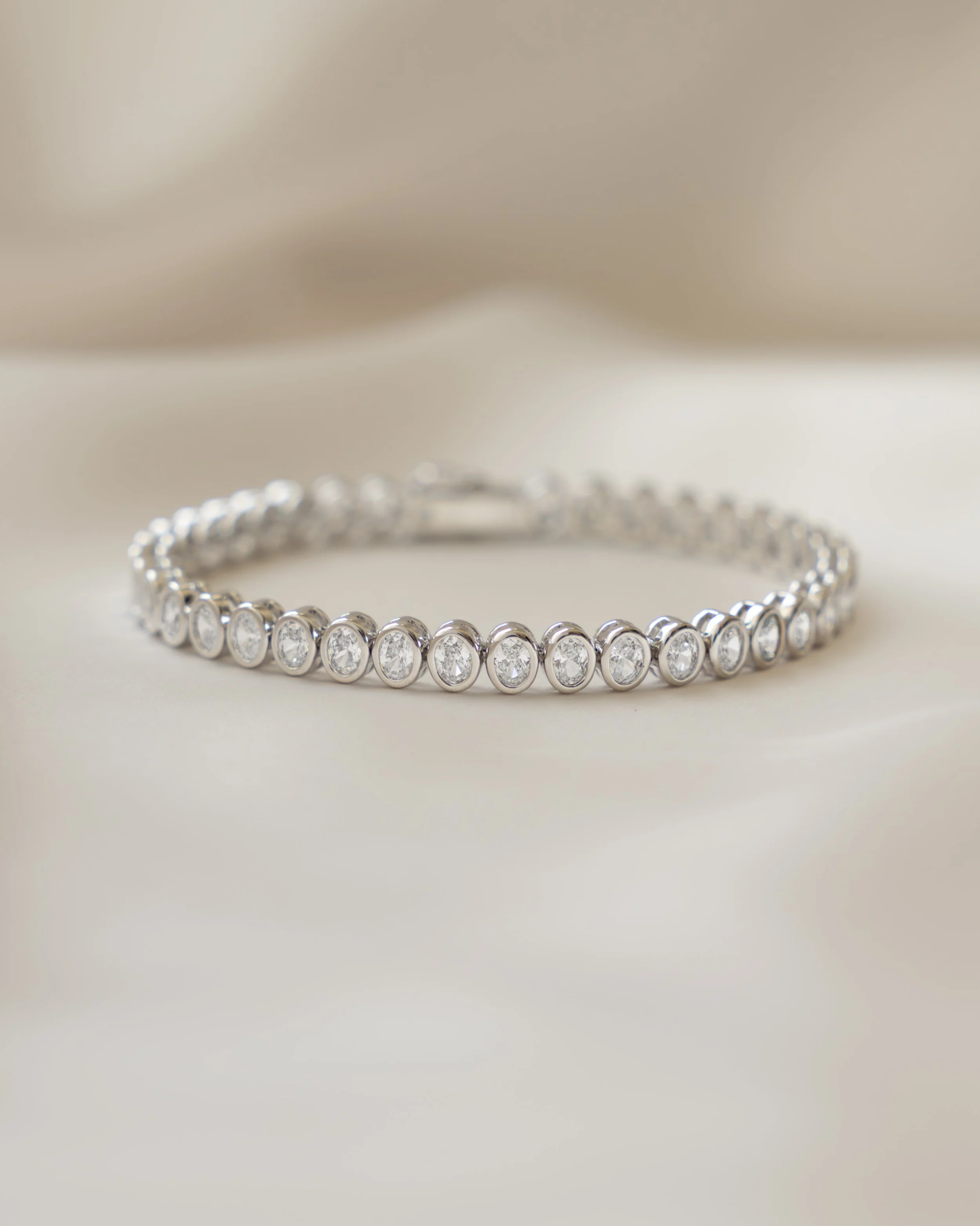 Oval Bezel Tennis Bracelet - Image 8