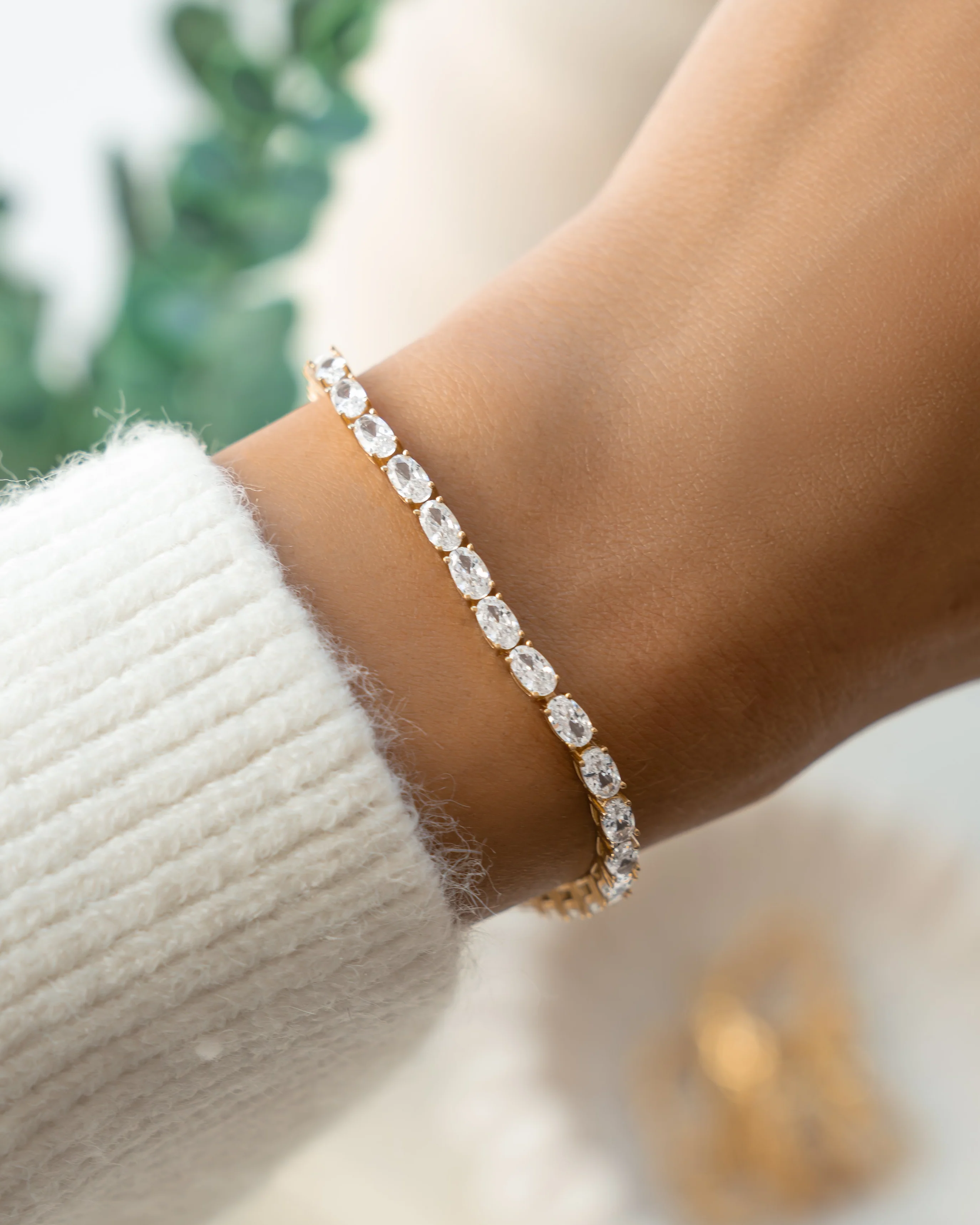 Oval Stone Tennis Bracelet - Image 2