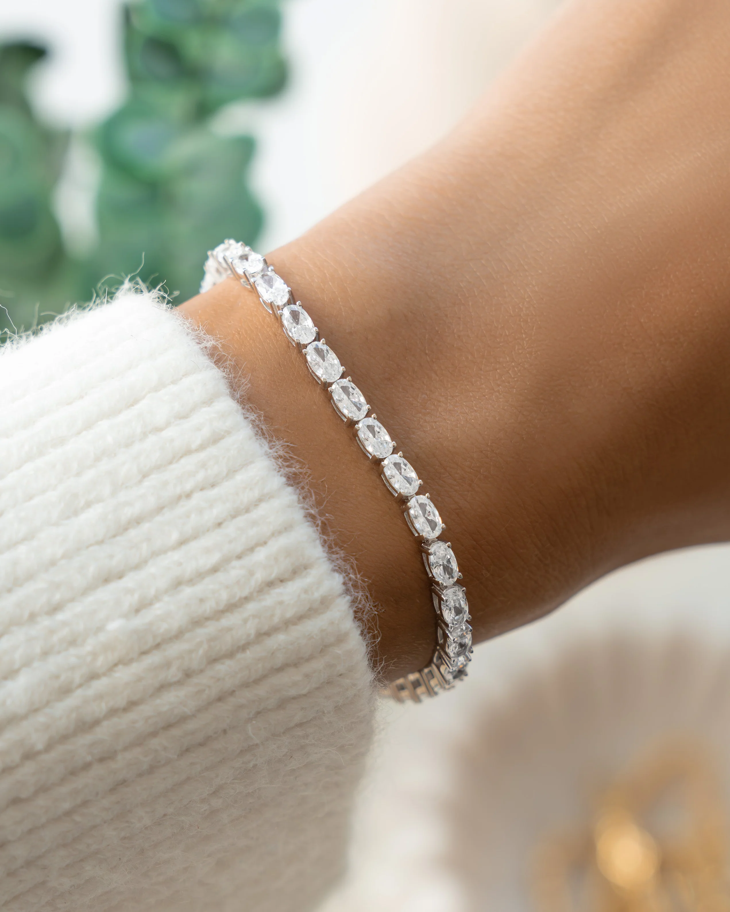Oval Stone Tennis Bracelet - Image 4