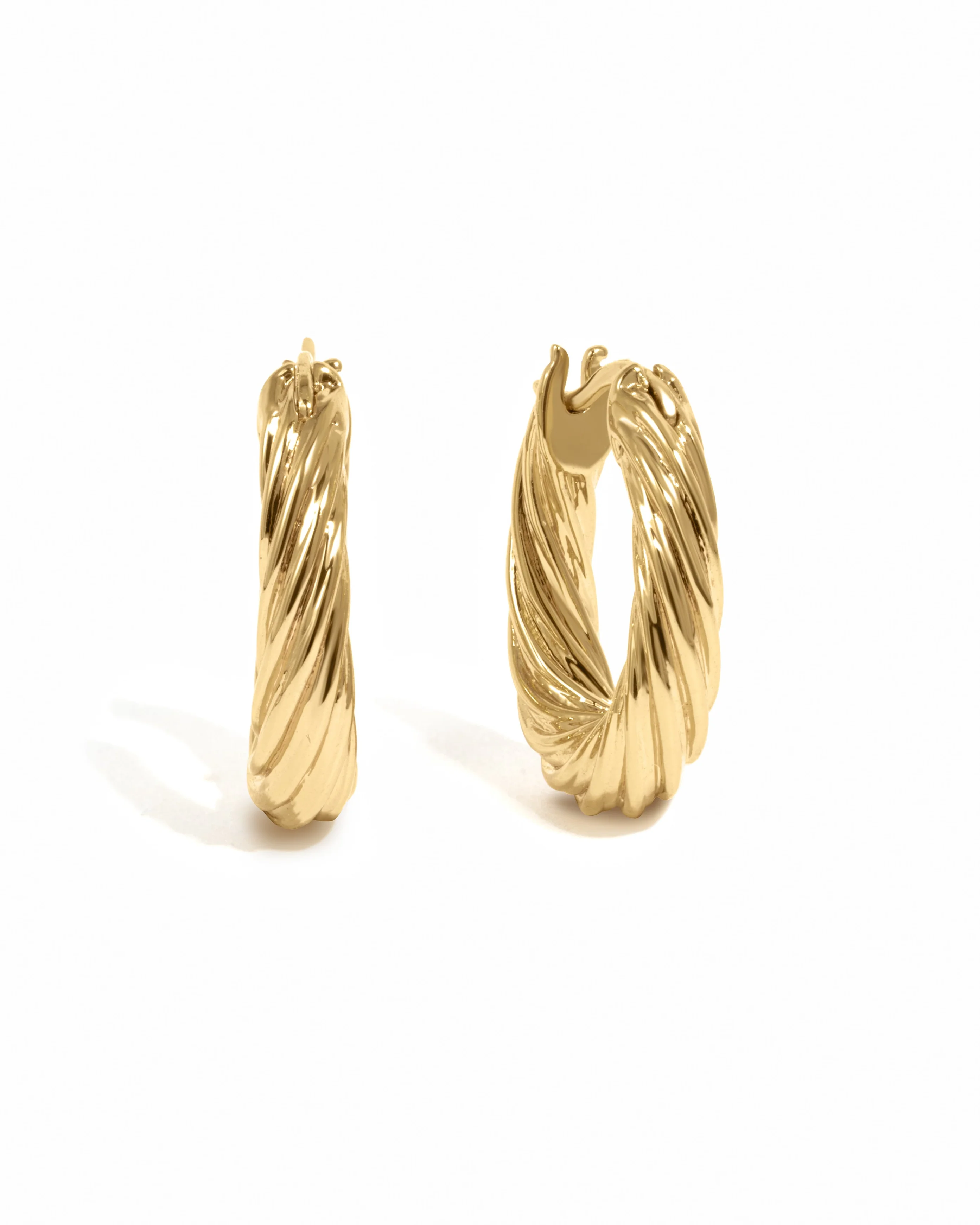 Oval Textured Hoops