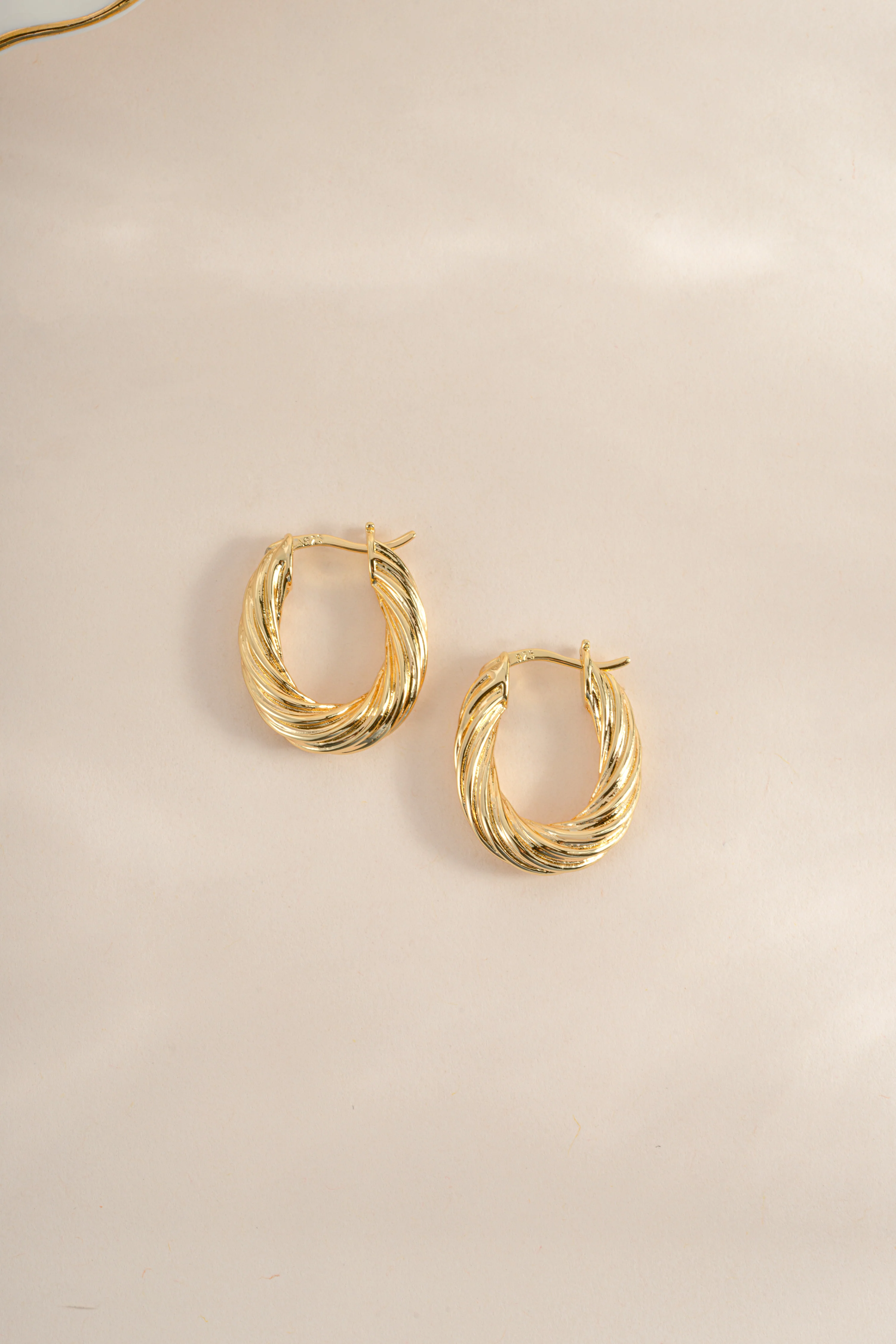 Oval Textured Hoops - Image 5