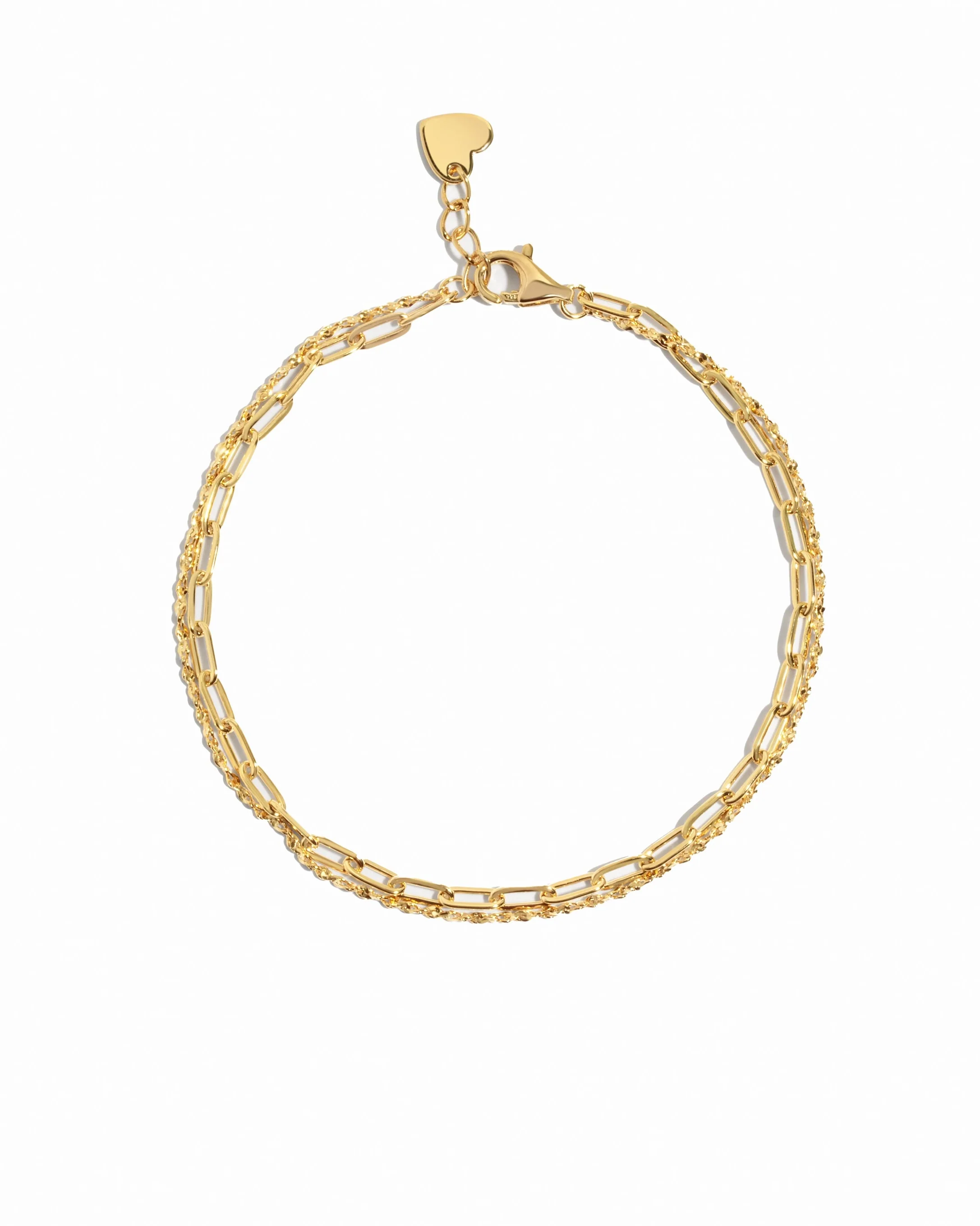 Paperclip & Chain Bracelet Set